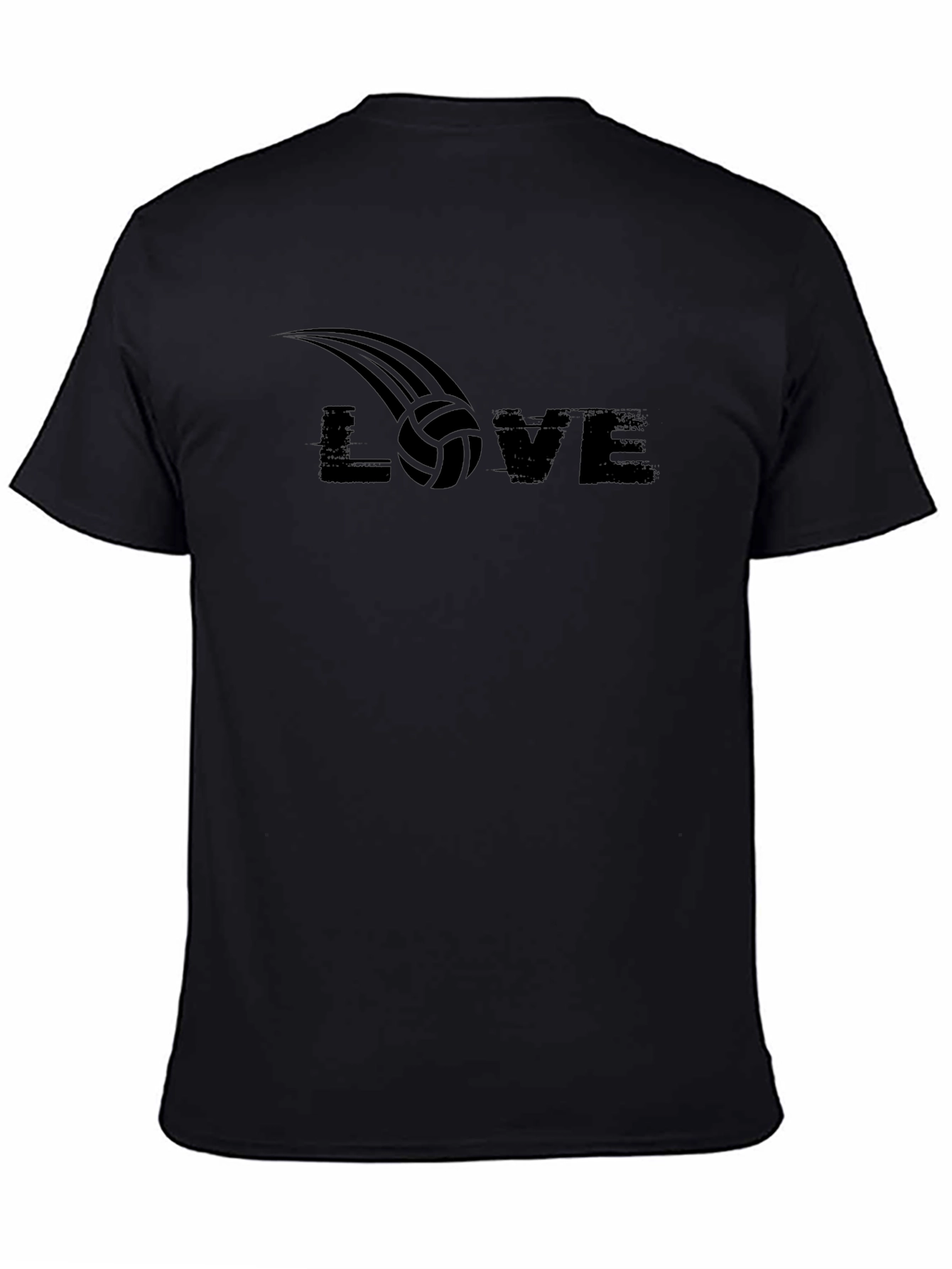 Volleyball Love Graphic Tee - Black T-Shirt