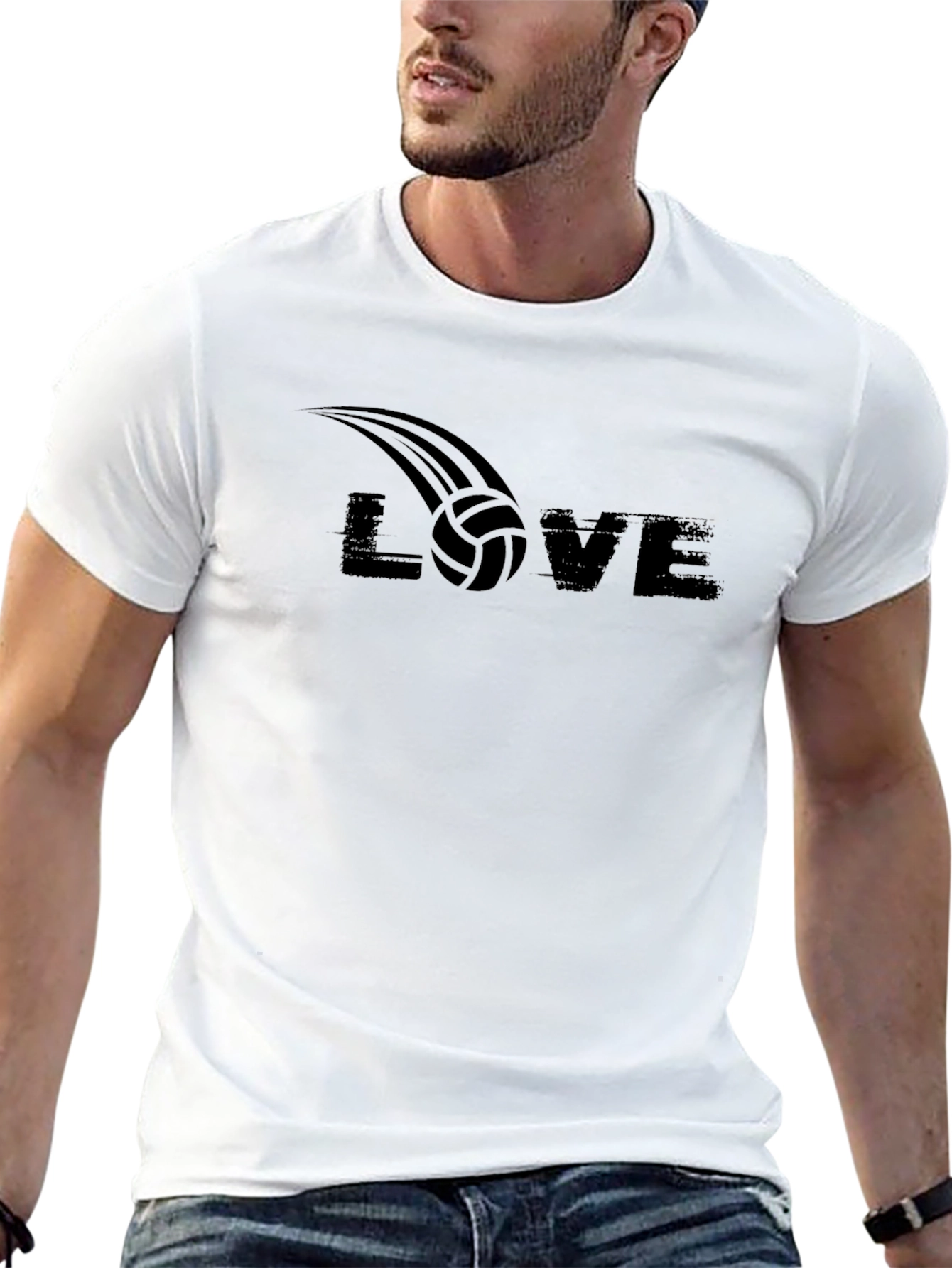 Volleyball Love Graphic Tee - Black T-Shirt