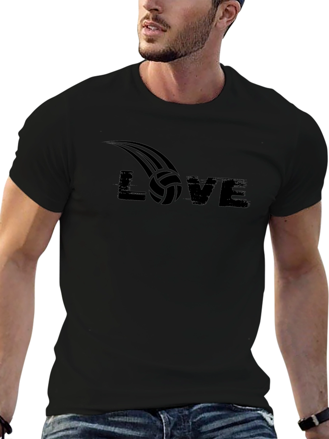 Volleyball Love Graphic Tee - Black T-Shirt