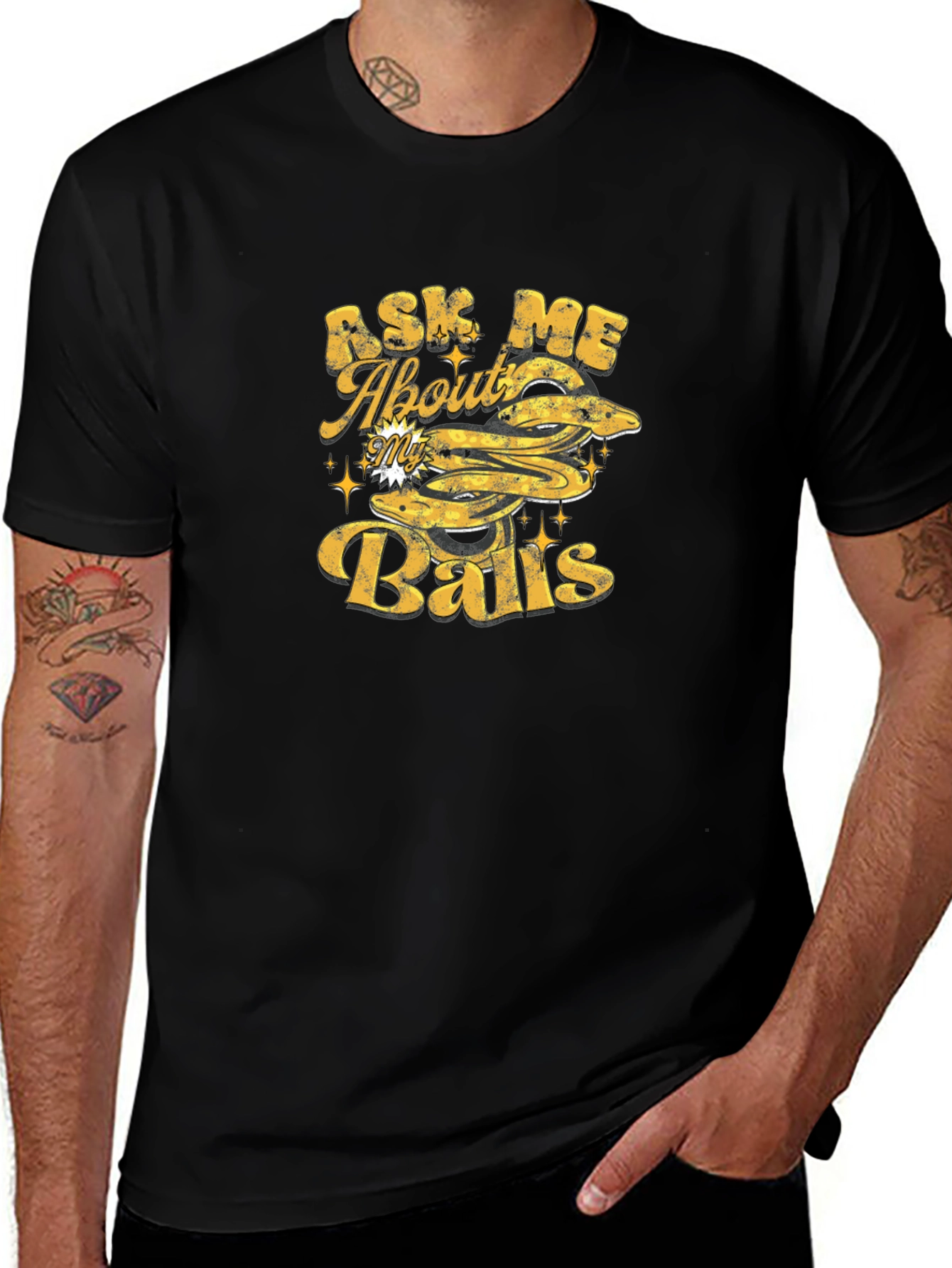 Ask Me About My Balls - Graphic T-Shirt