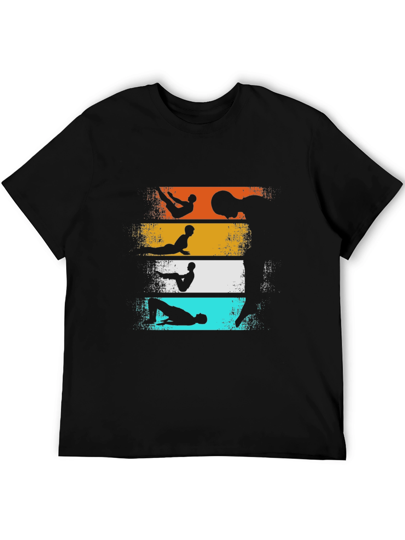 Retro Yoga Pose Graphic T-Shirt