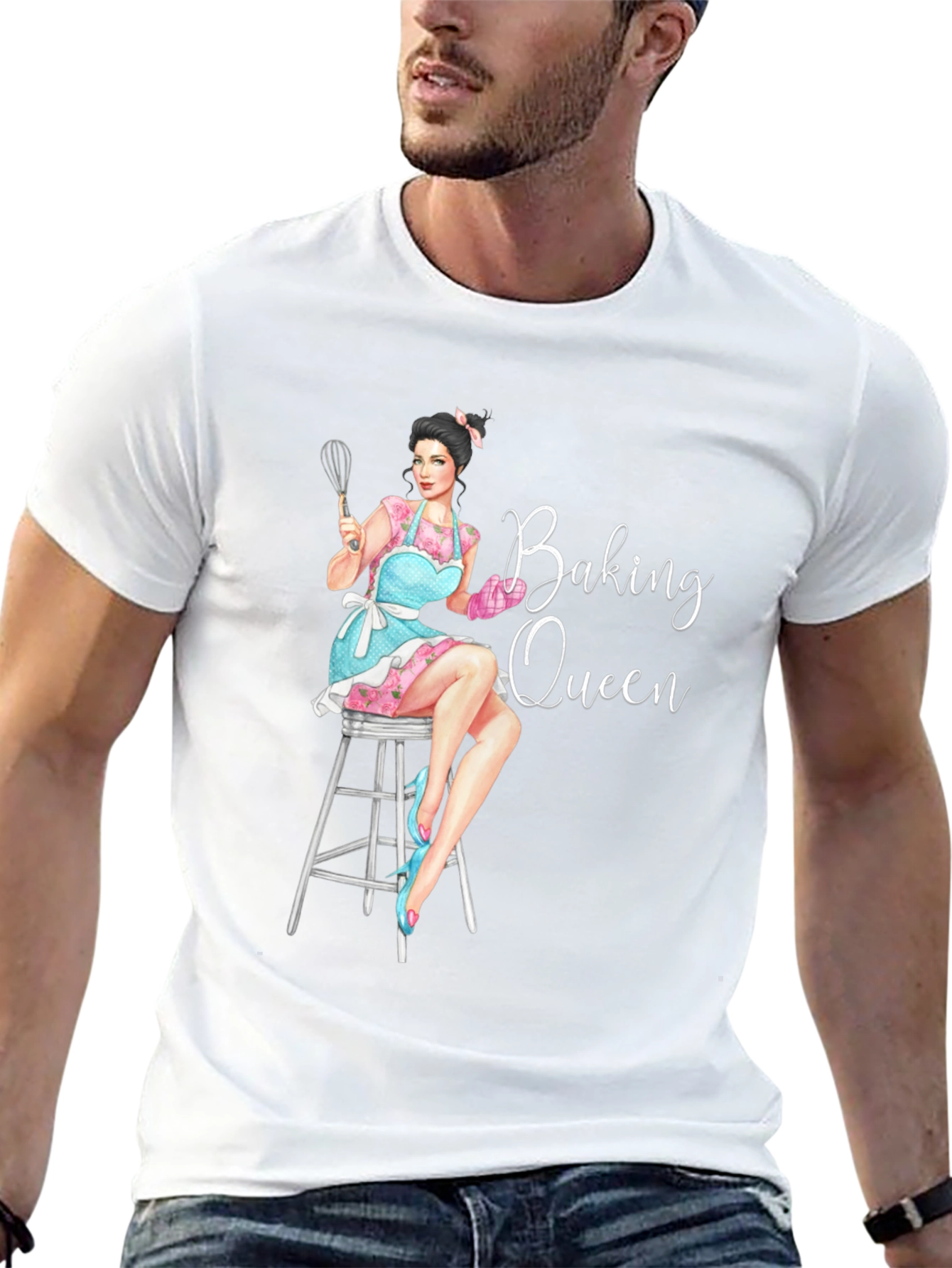 Baking Queen Graphic T-Shirt - Womens Fashion Tee