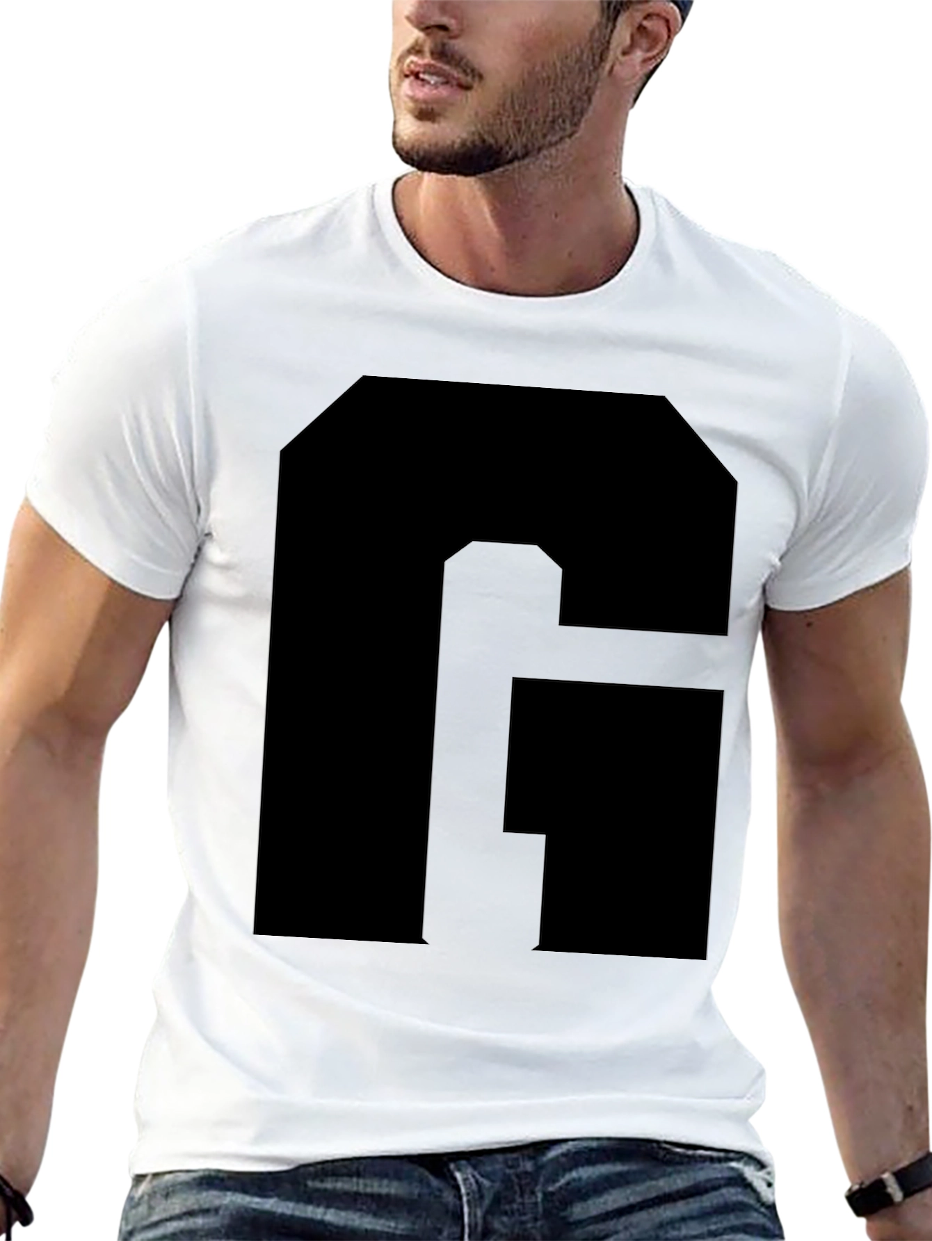 Bold Black Letter Graphic Tee - Stylish & Modern
