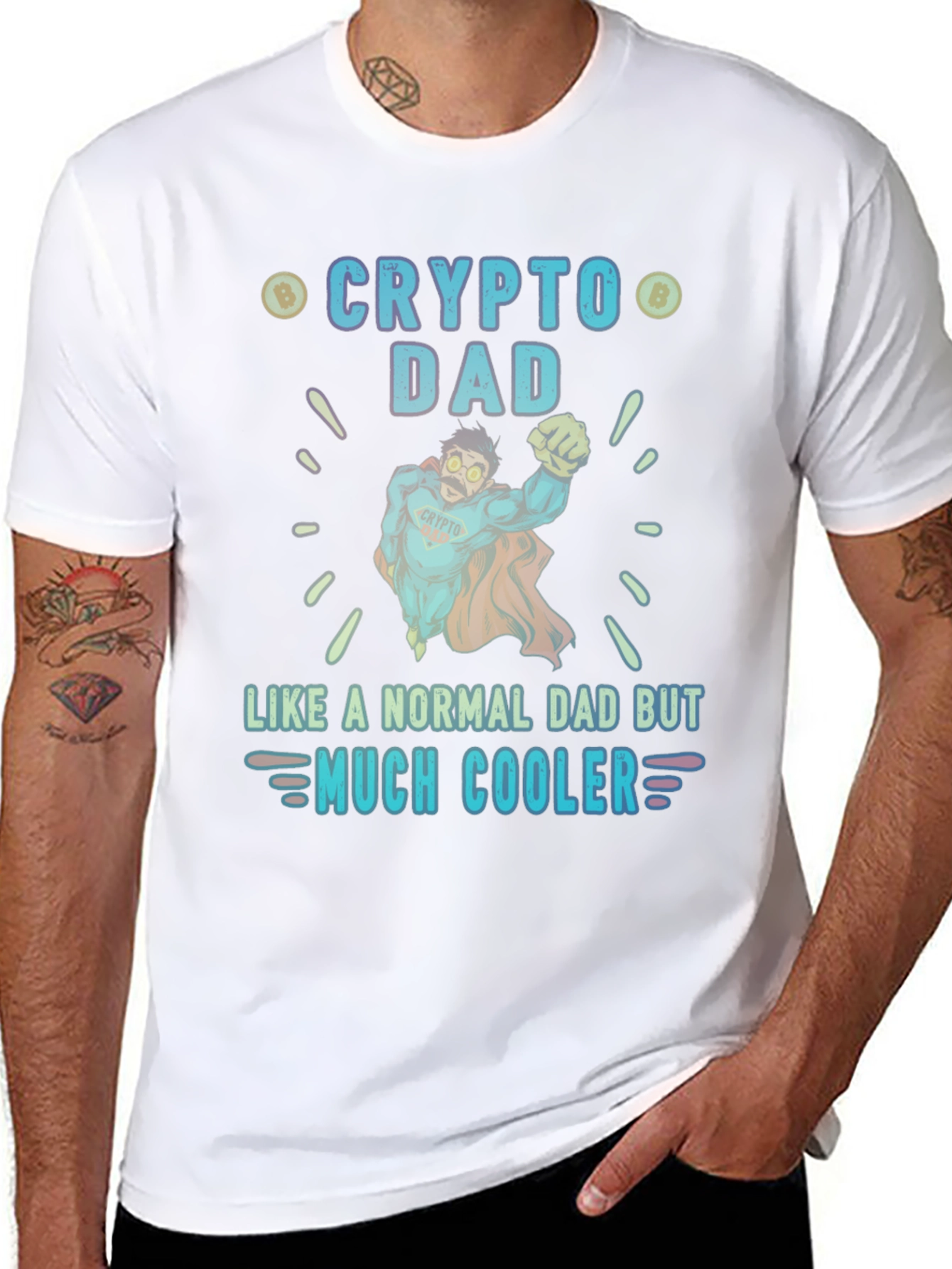 Crypto Dad T-Shirt - Much Cooler Fathers Day Gift