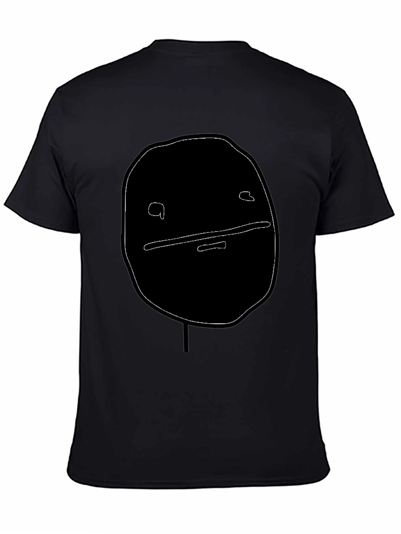 Abstract Face Graphic Black T-Shirt