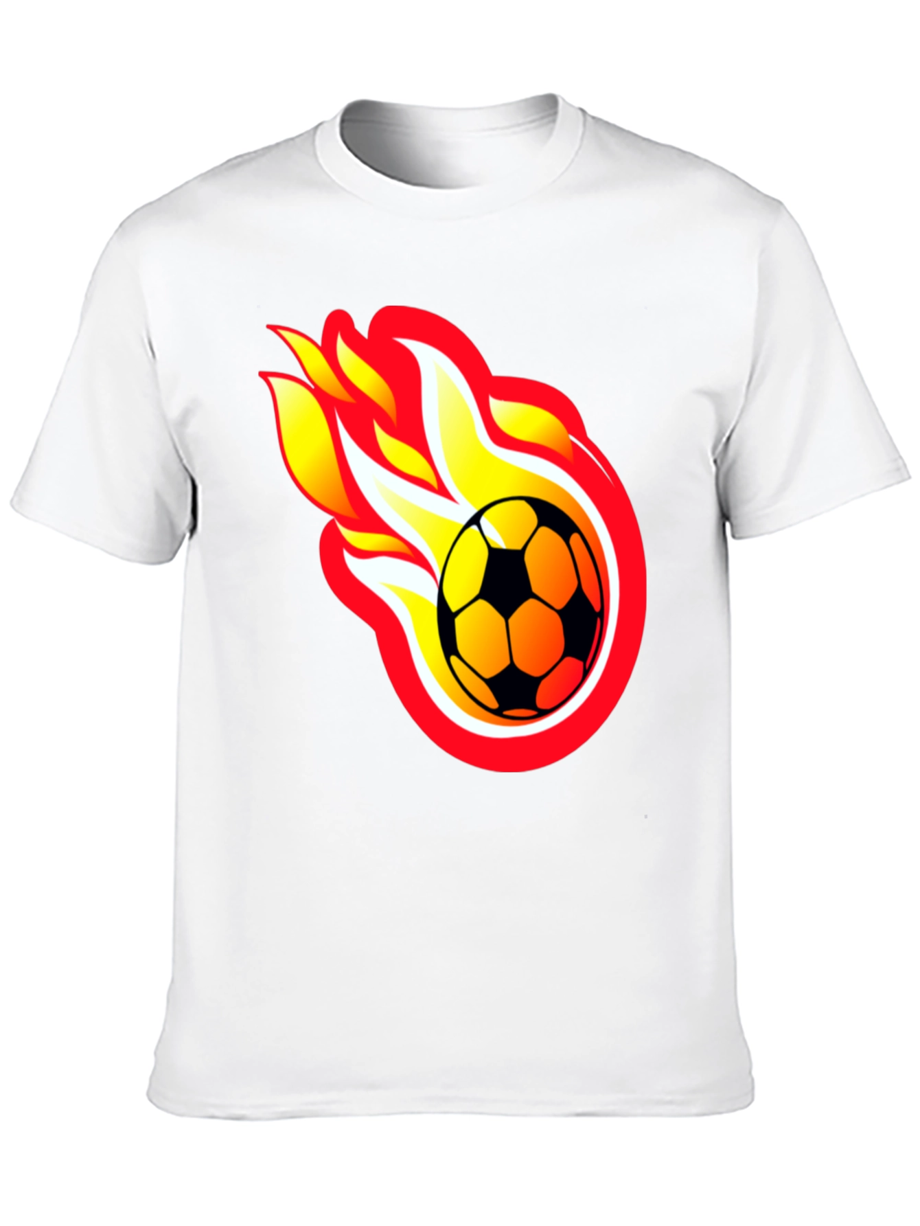 Flaming Soccer Ball Graphic Tee