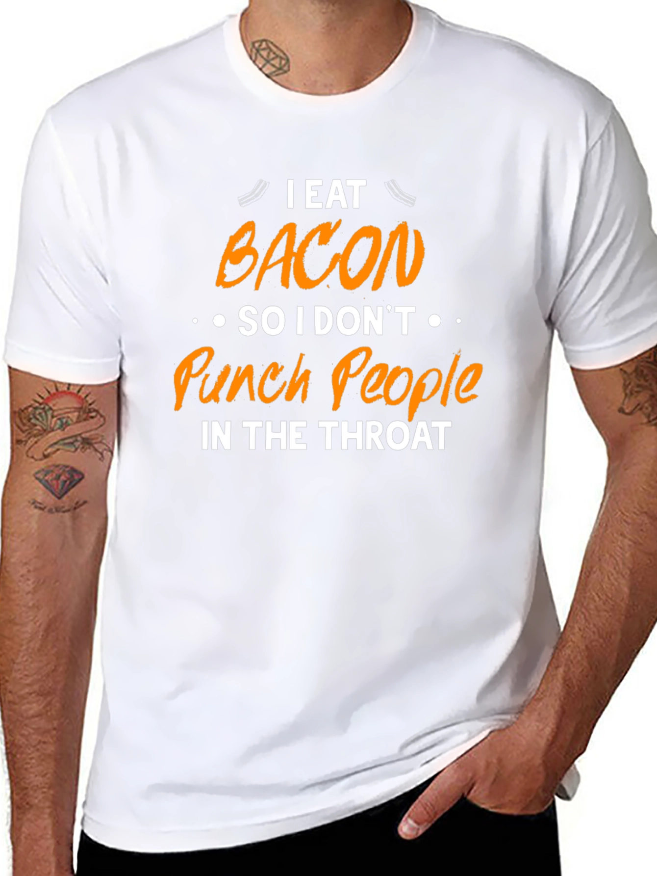 Bacon Lover T-Shirt - Dont Punch People!
