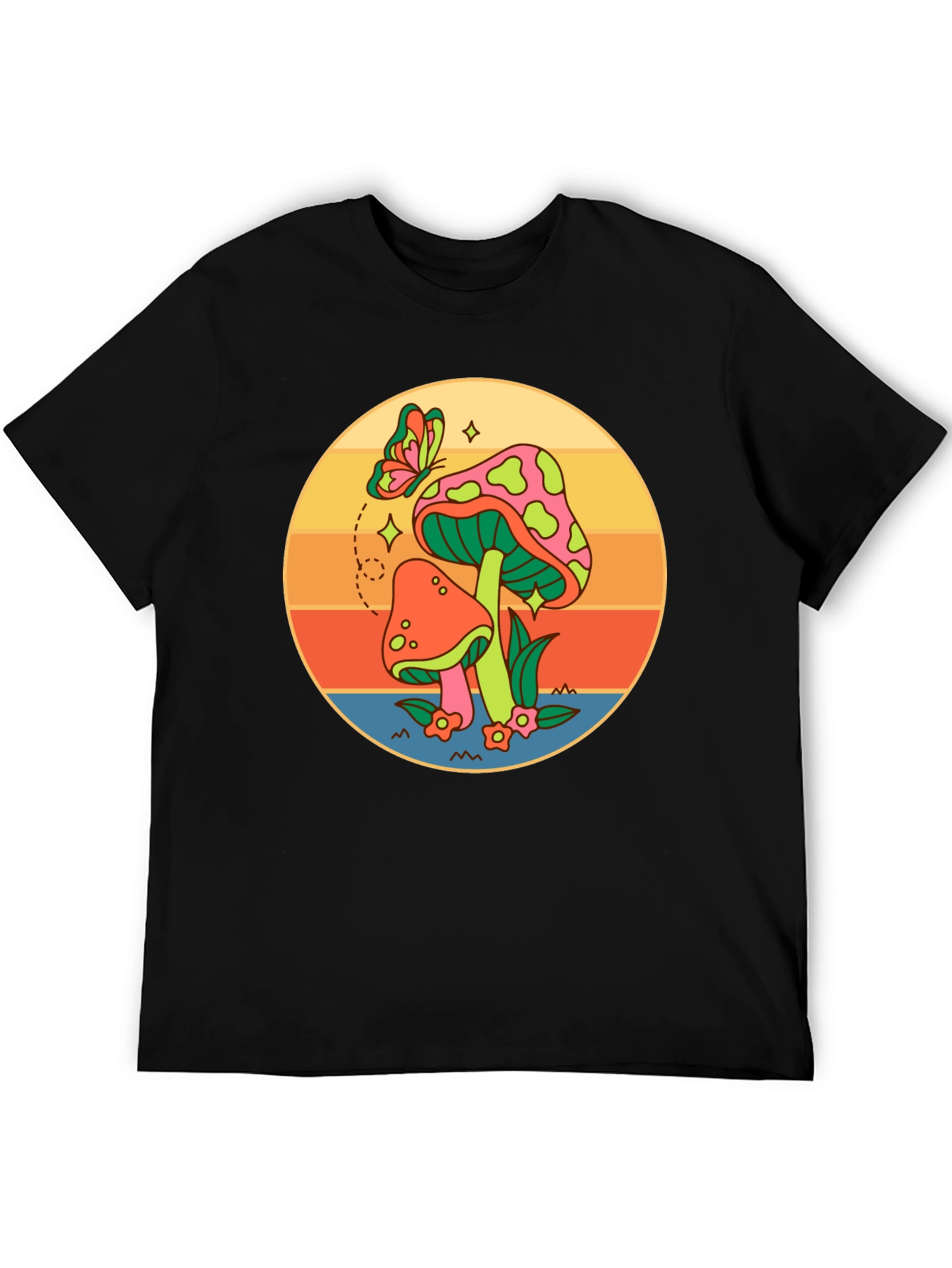 Retro Mushroom T-Shirt - Groovy Psychedelic Design