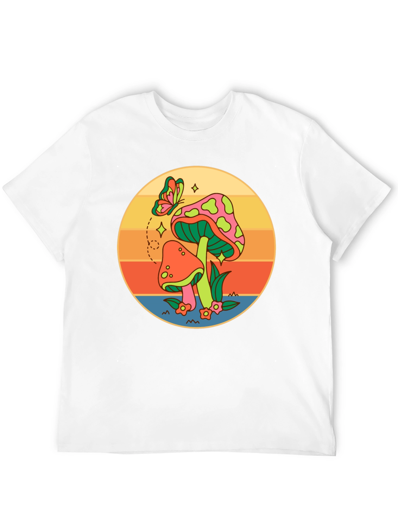Retro Mushroom T-Shirt - Groovy Psychedelic Design