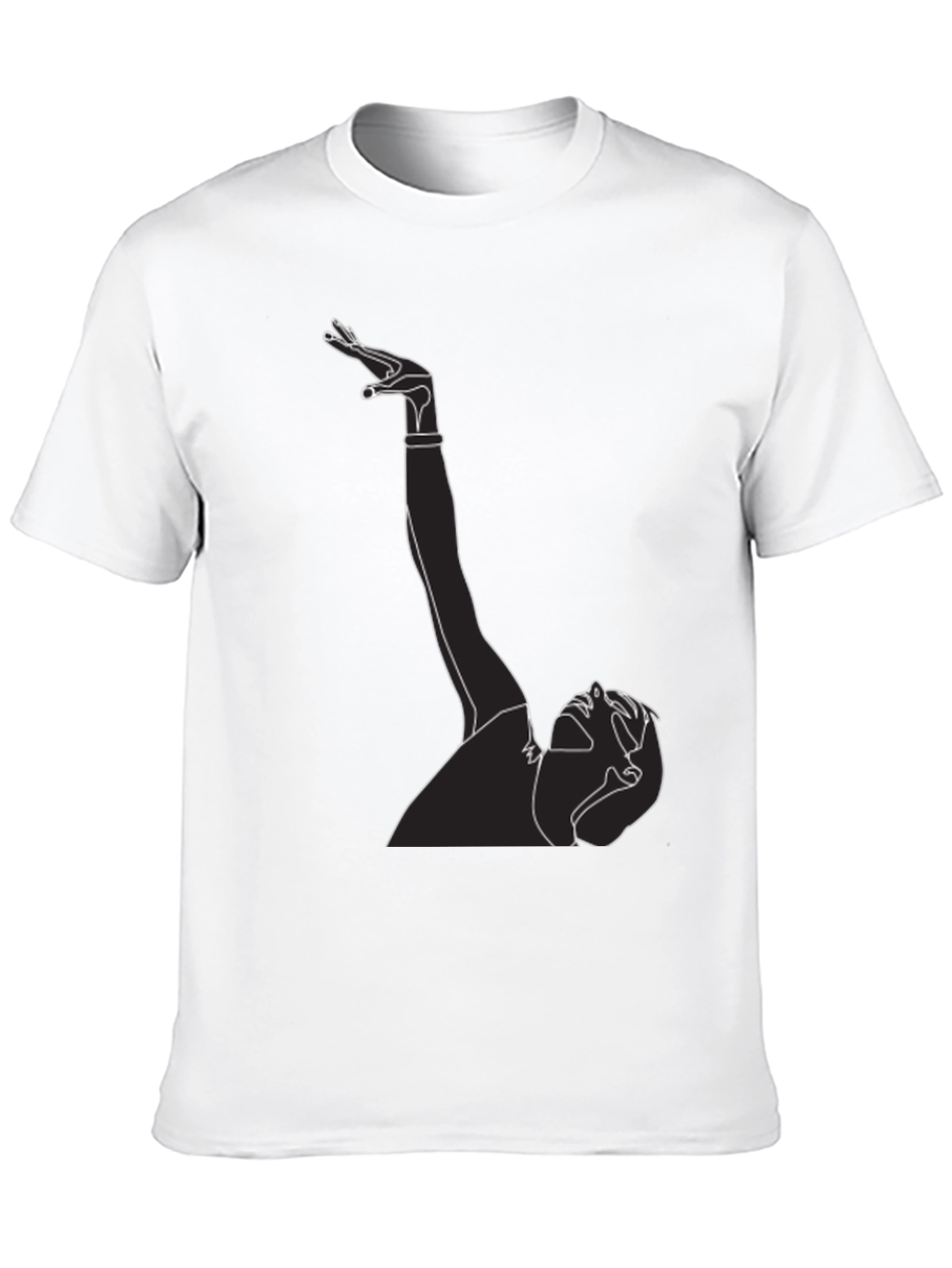 Abstract Line Art Graphic Tee - Unisex Black T-Shirt