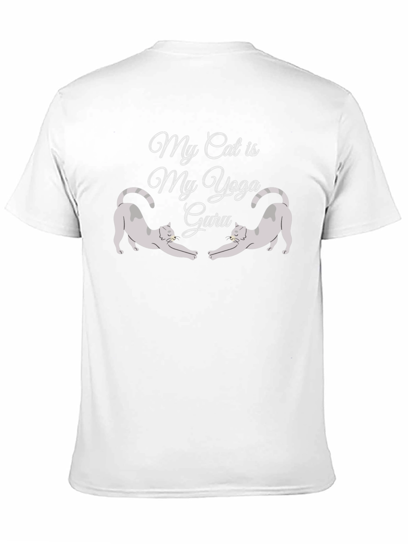 My Cat is My Yoga Guru Black T-Shirt