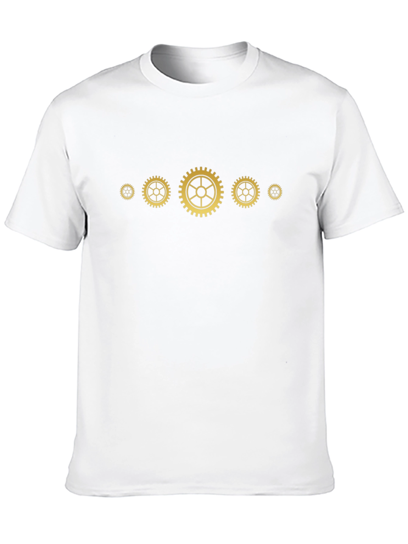 Gear Graphic Tee - Black Cotton Casual T-Shirt