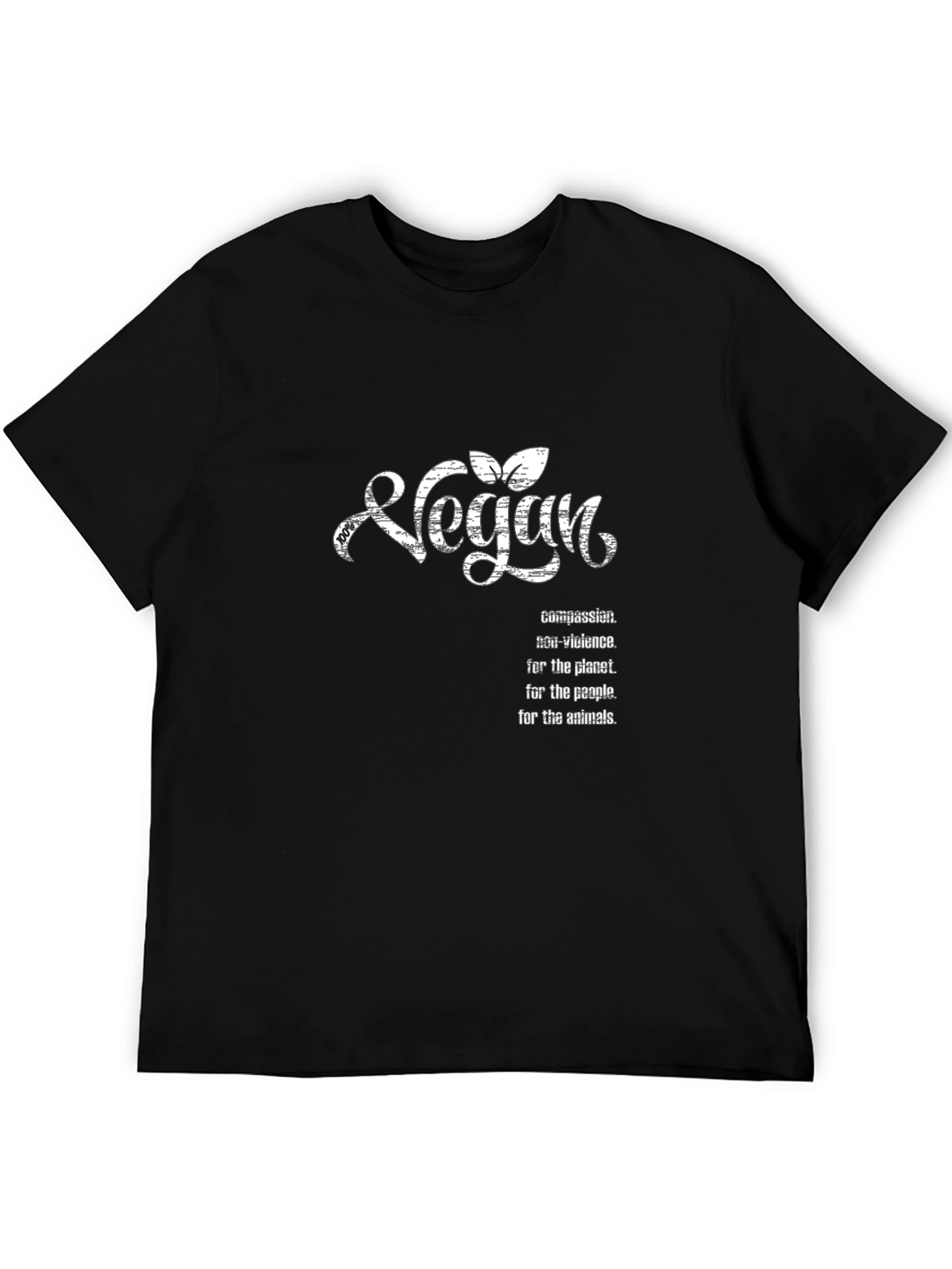 Vegan T-Shirt - Compassion Non-Violence Planet People Animals