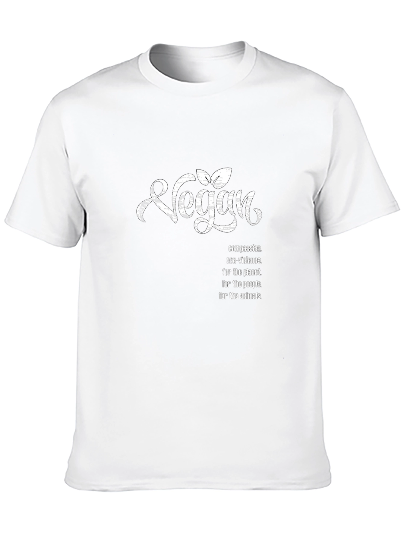 Vegan T-Shirt - Compassion Non-Violence Planet People Animals
