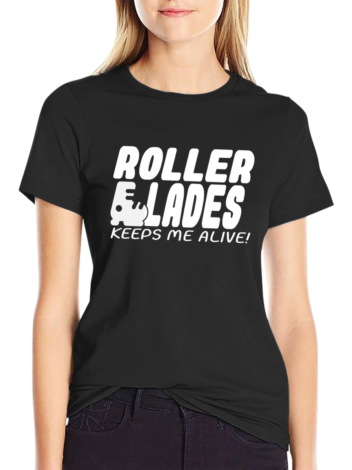 Roller Blades Keeps Me Alive! Graphic T-Shirt