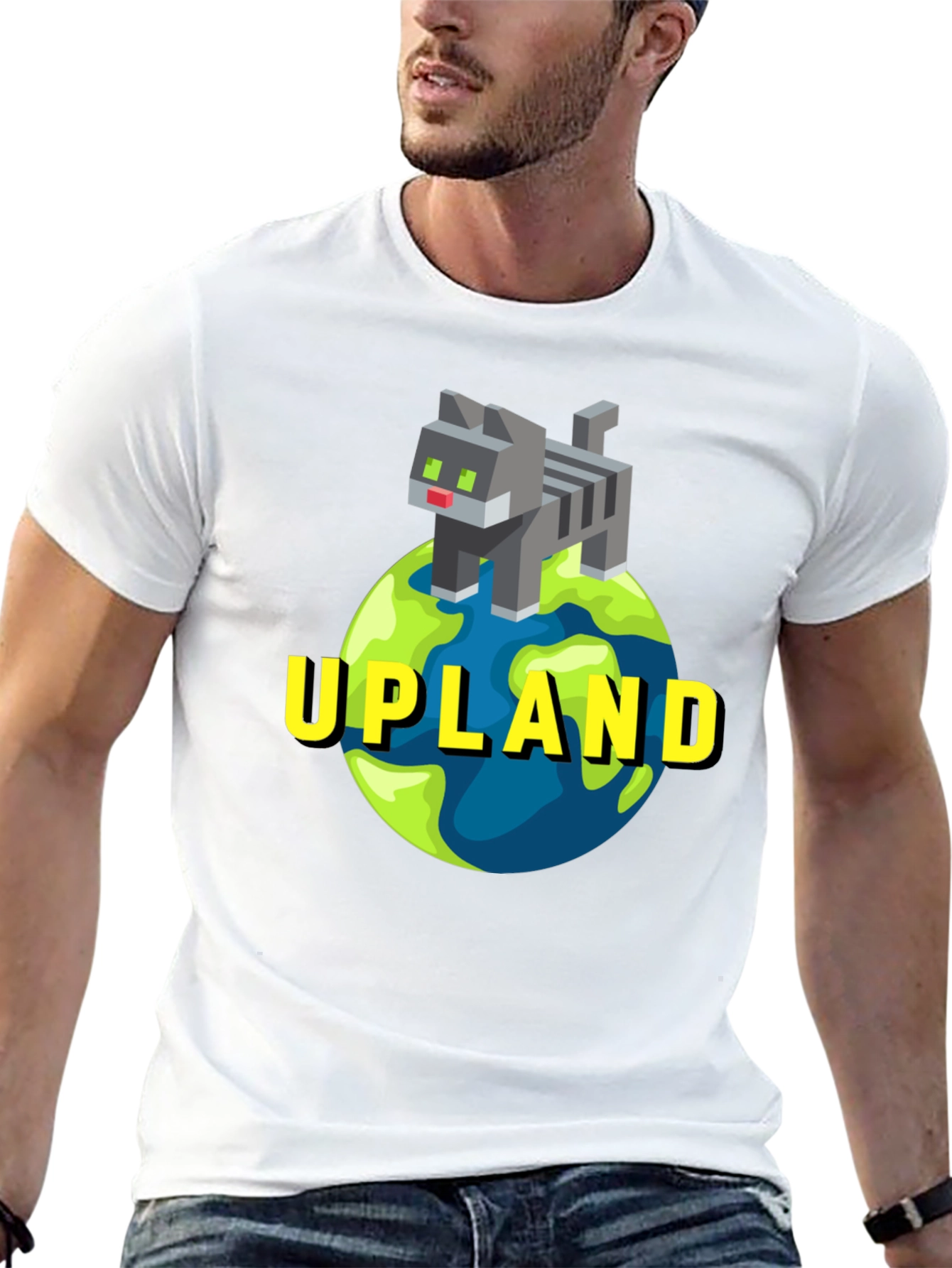 Upland Cat on Globe T-Shirt
