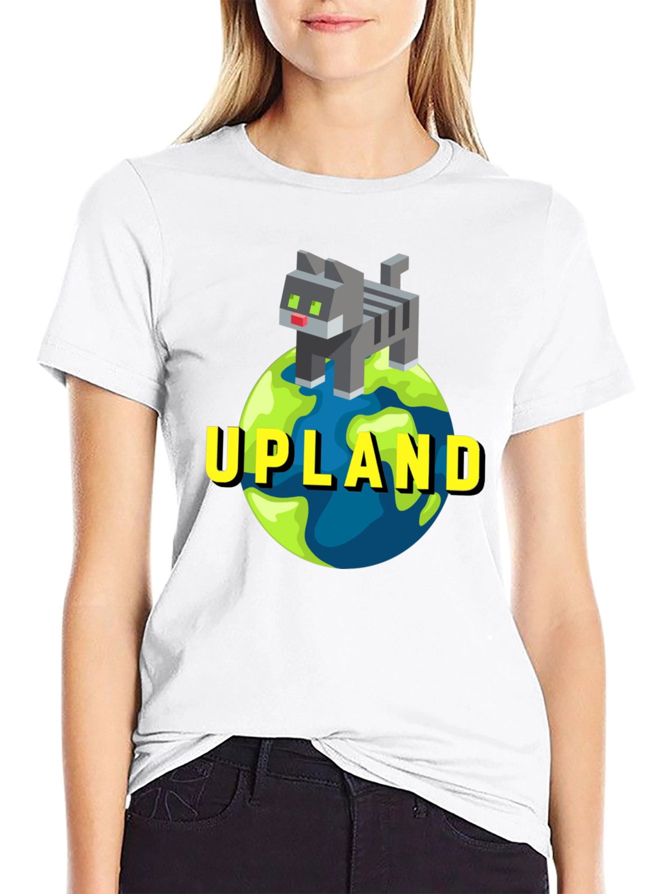Upland Cat on Globe T-Shirt