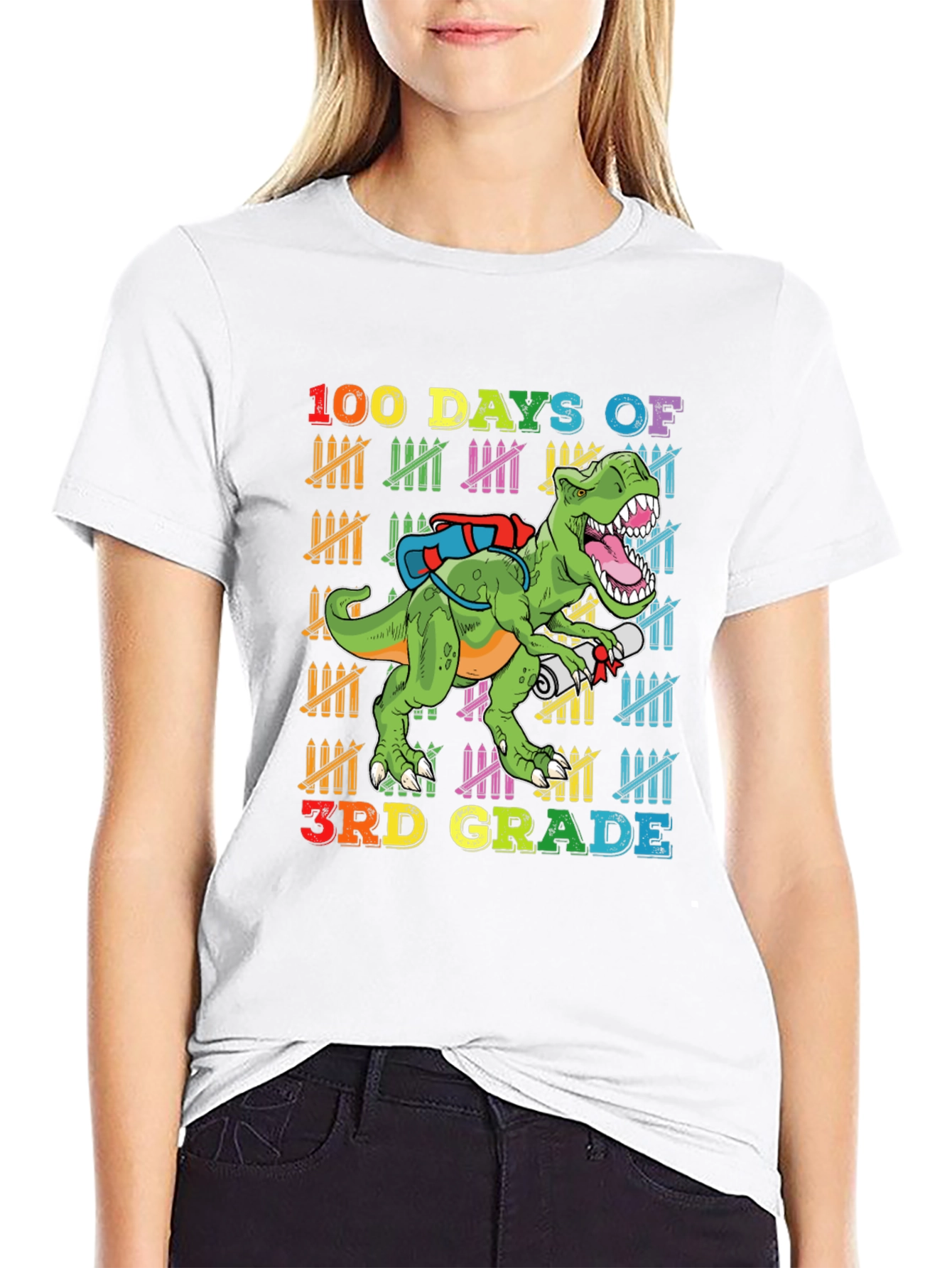 100 Days of 3rd Grade Dinosaur T-Shirt