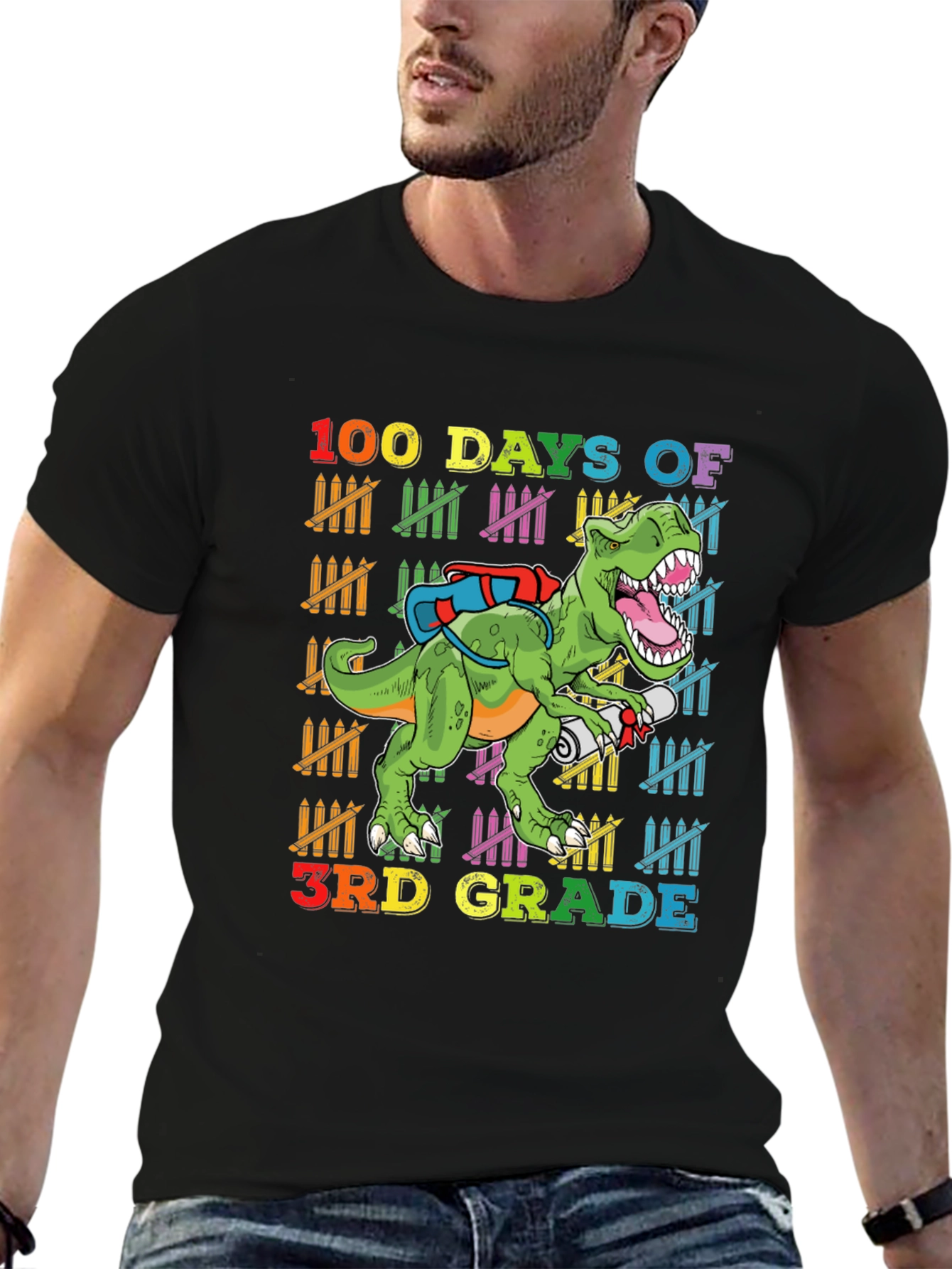 100 Days of 3rd Grade Dinosaur T-Shirt