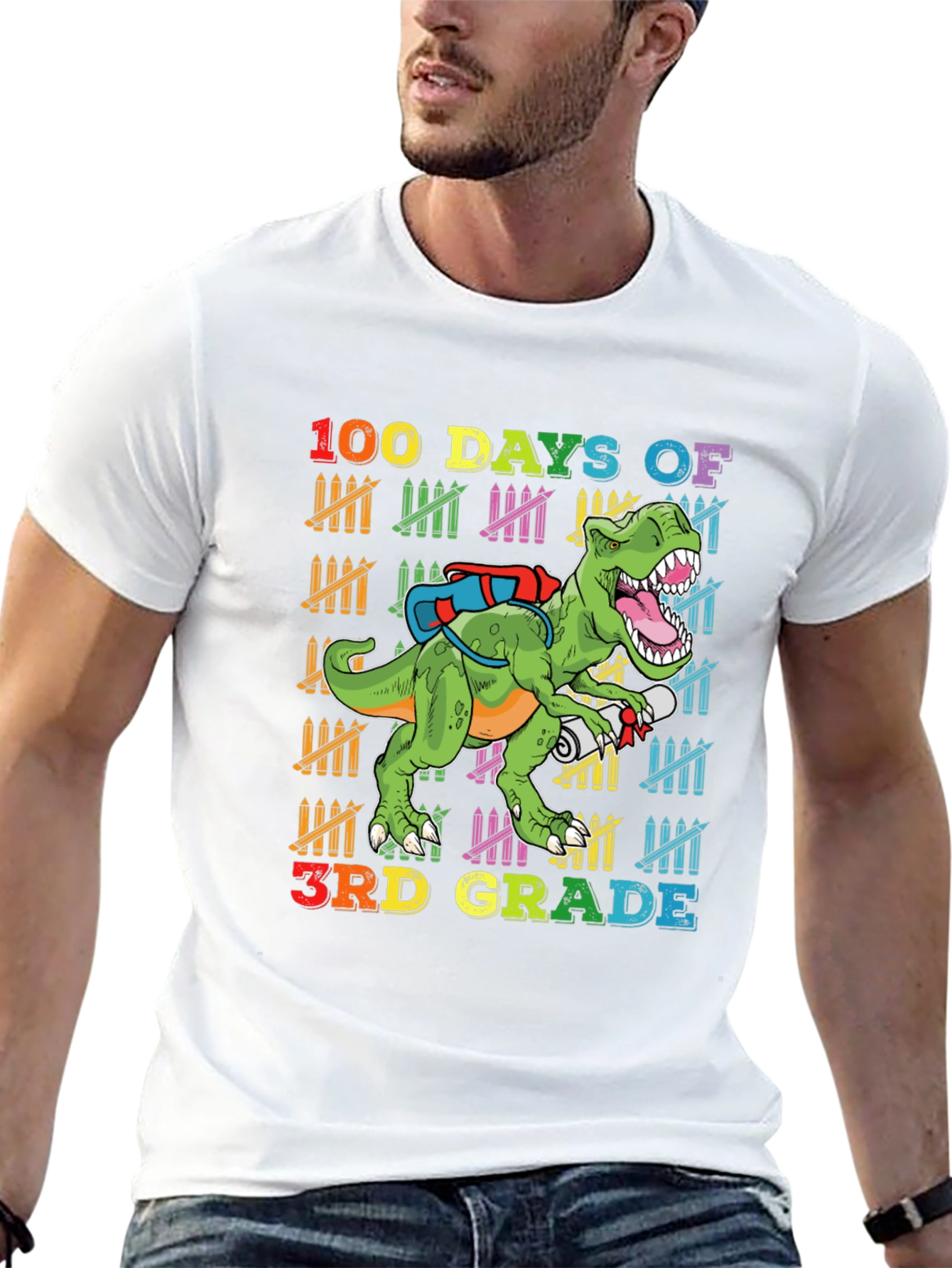 100 Days of 3rd Grade Dinosaur T-Shirt
