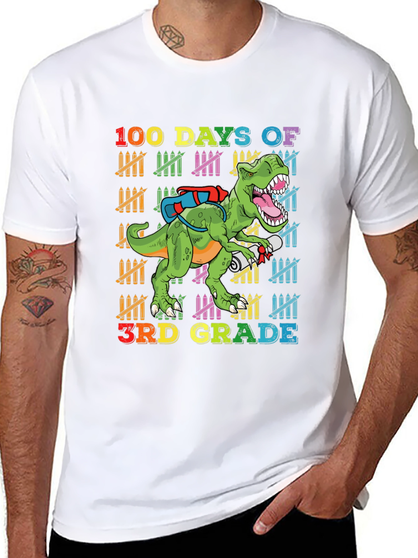 100 Days of 3rd Grade Dinosaur T-Shirt