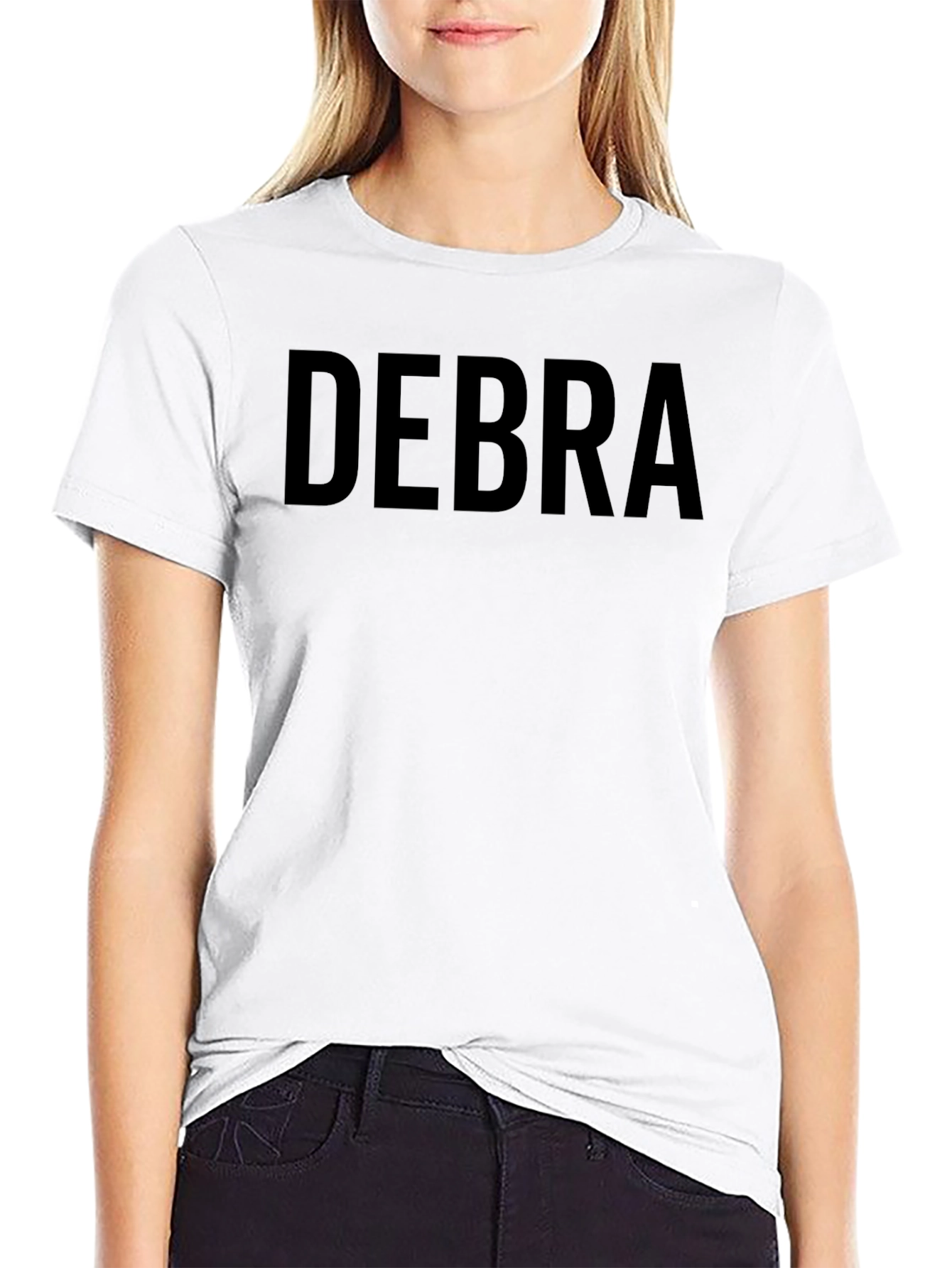 Debra T-Shirt - Black Crew Neck Tee