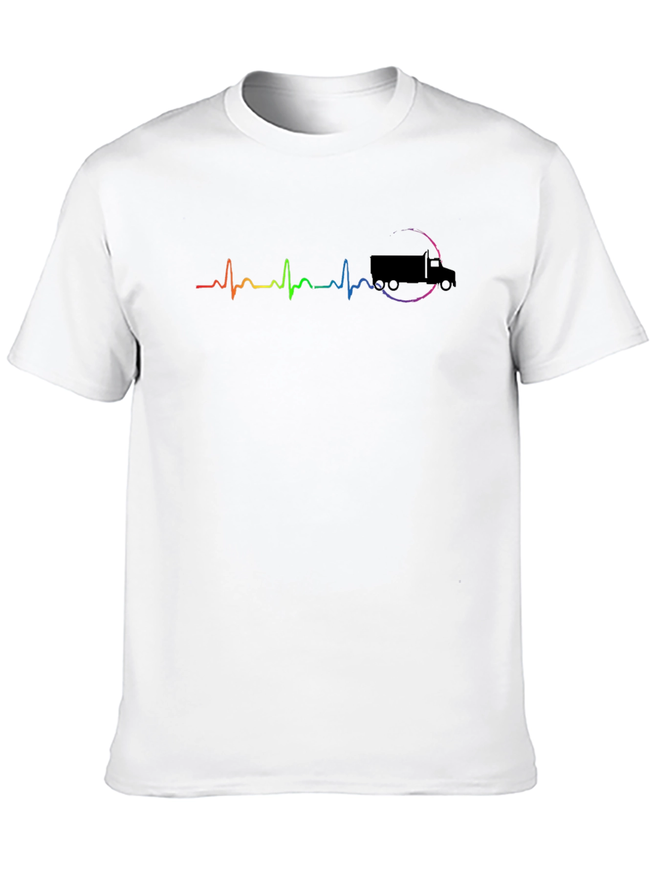 Trucker Heartbeat Black T-Shirt