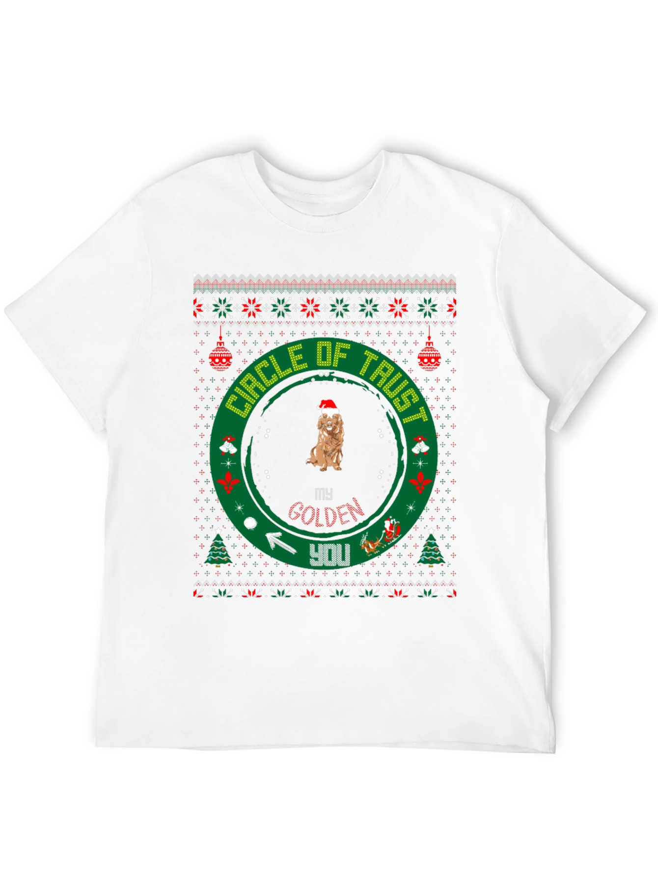 Golden Retriever Christmas Circle of Trust T-Shirt
