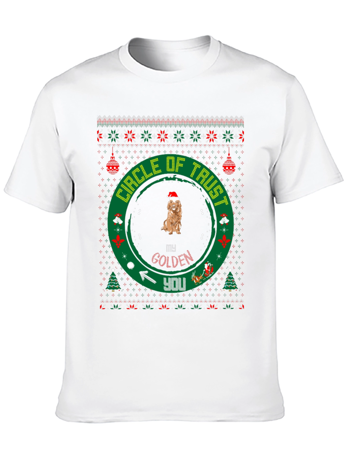 Golden Retriever Christmas Circle of Trust T-Shirt
