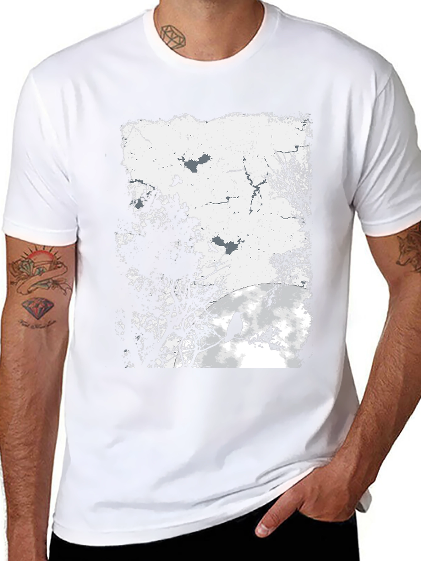 Raven Silhouette Graphic Tee