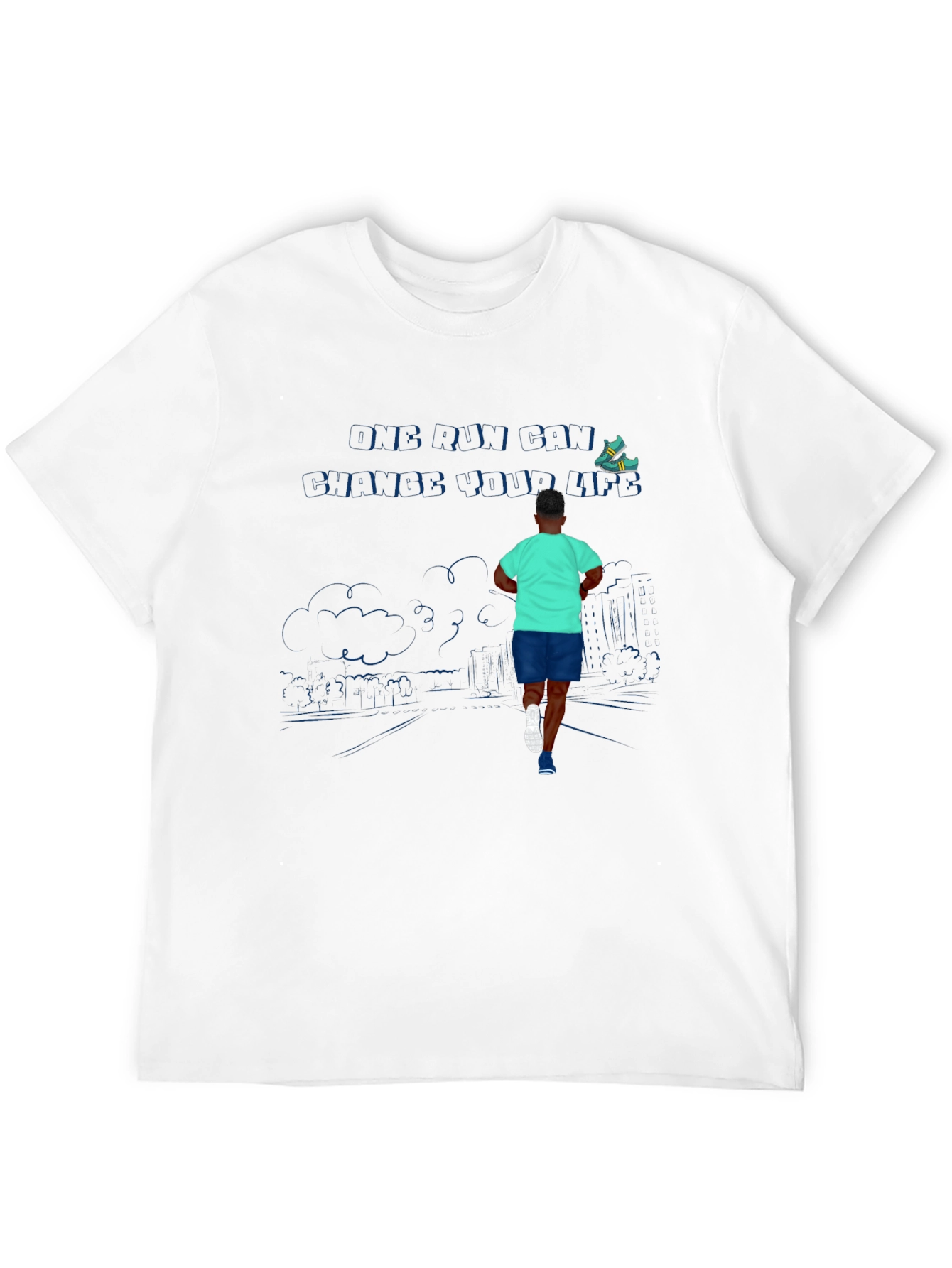 Cool Graphic Tee - Running Man Design