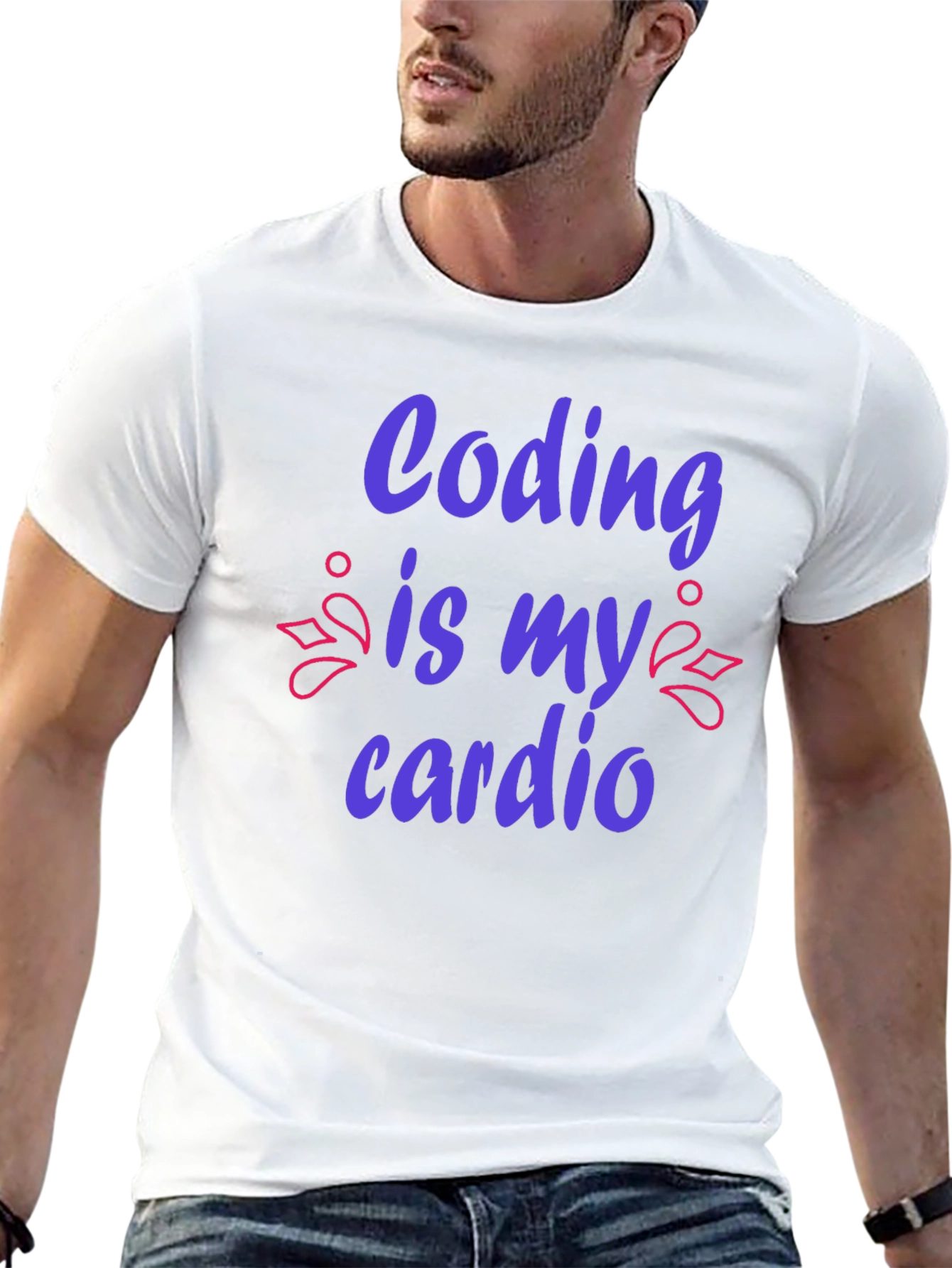 Coding Is My Cardio Black T-Shirt