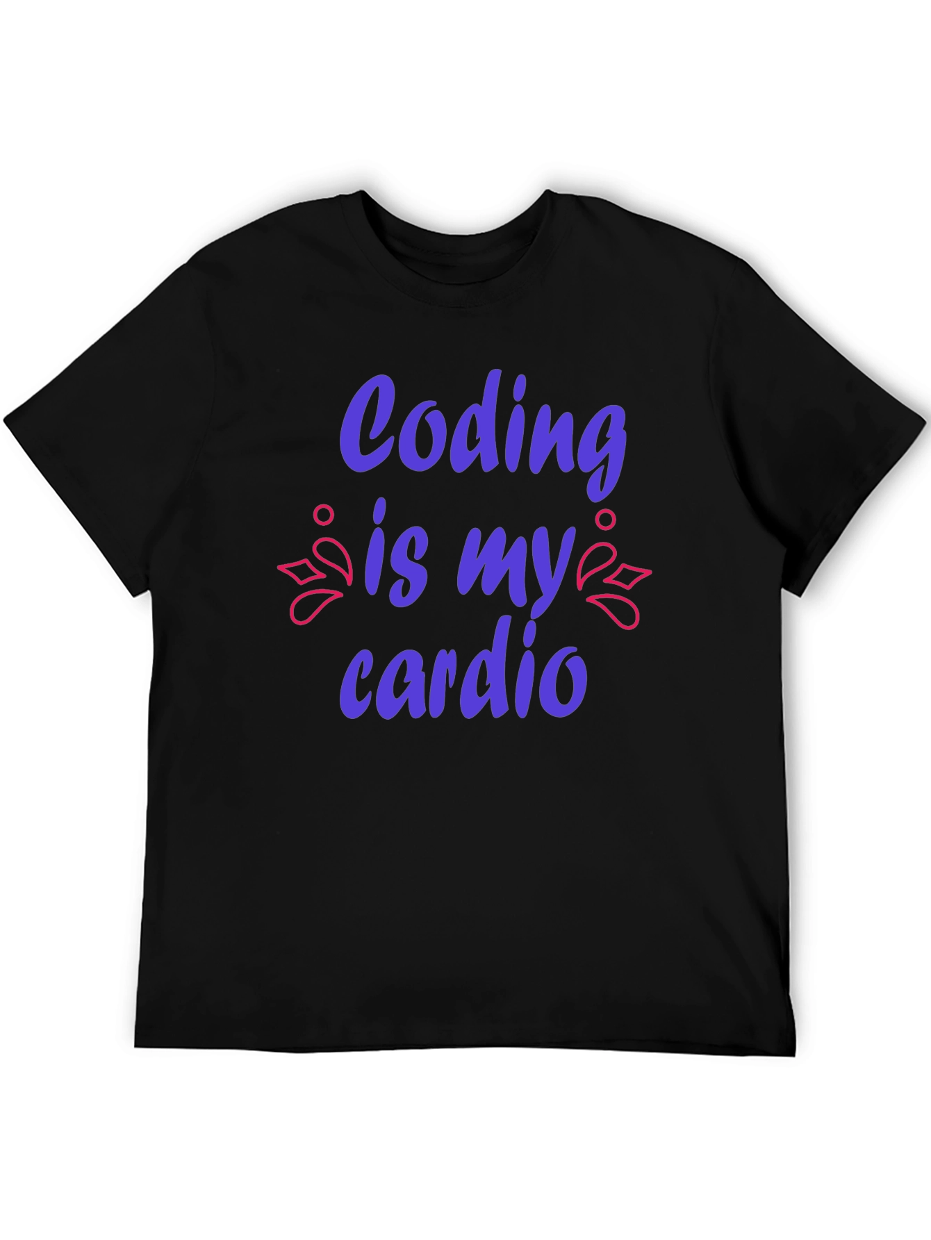 Coding Is My Cardio Black T-Shirt
