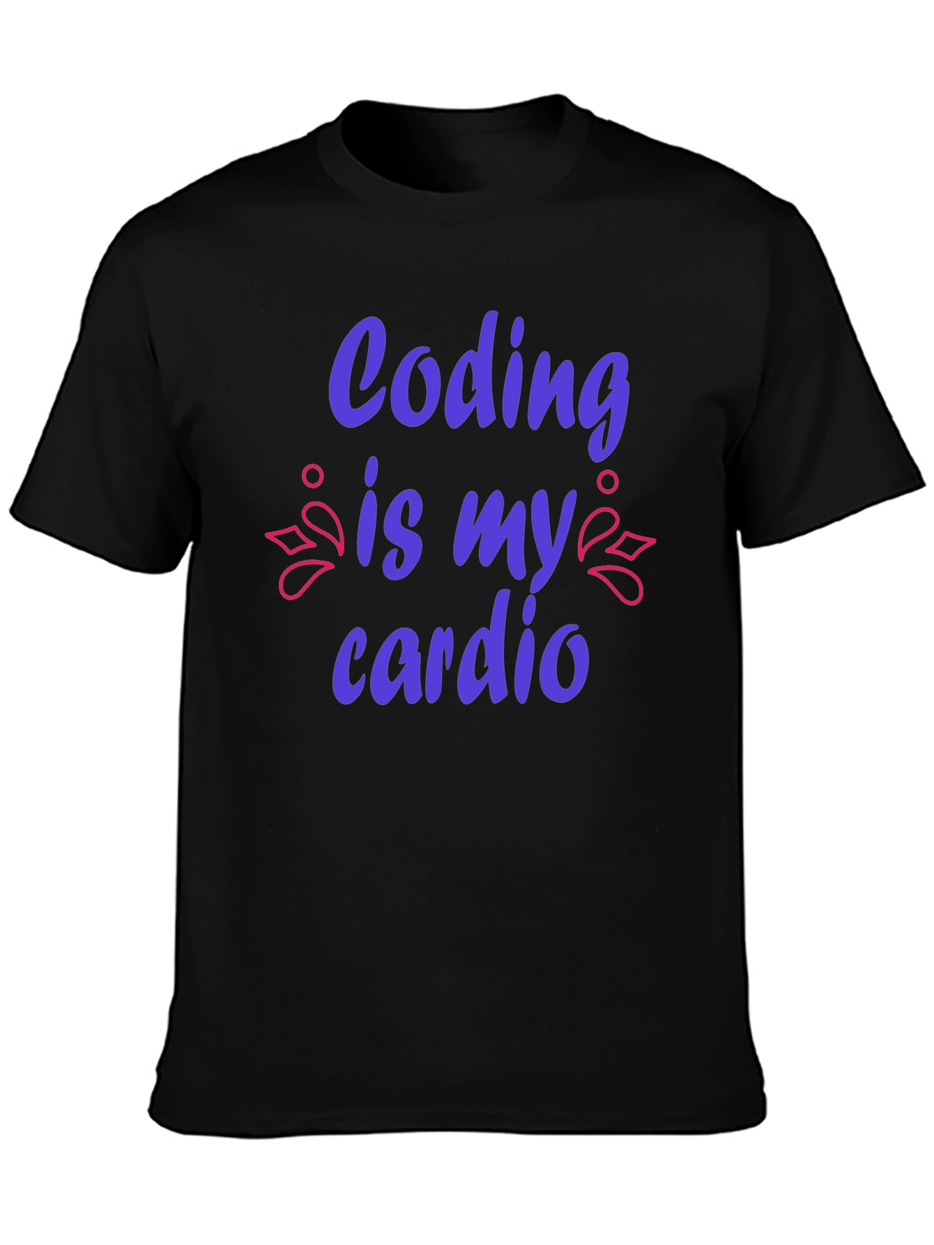 Coding Is My Cardio Black T-Shirt