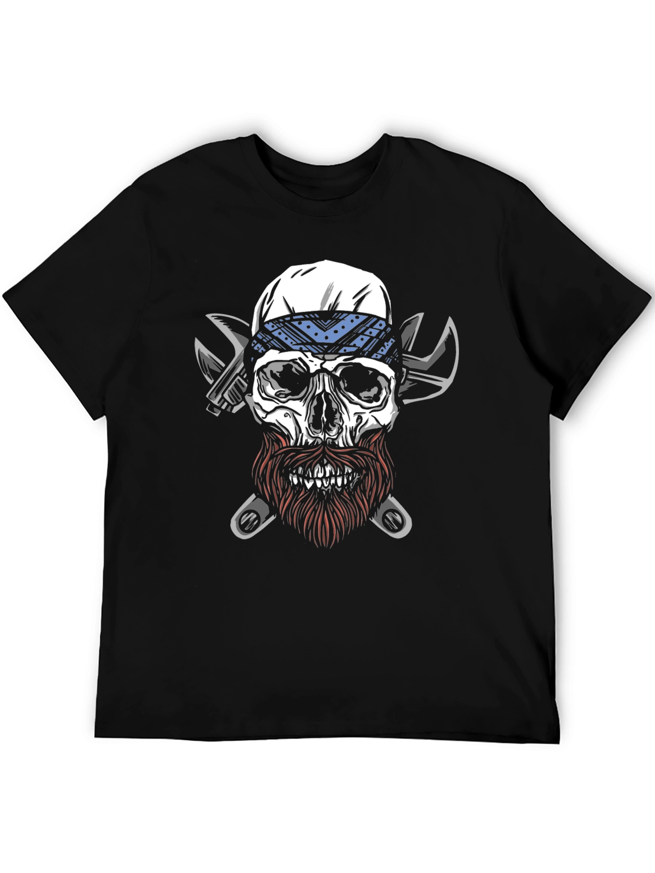 Skull Mechanic T-Shirt - Biker Style