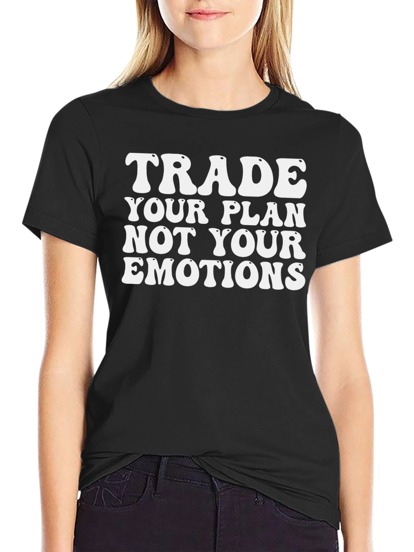 Trade Your Plan Not Emotions - Black Tee