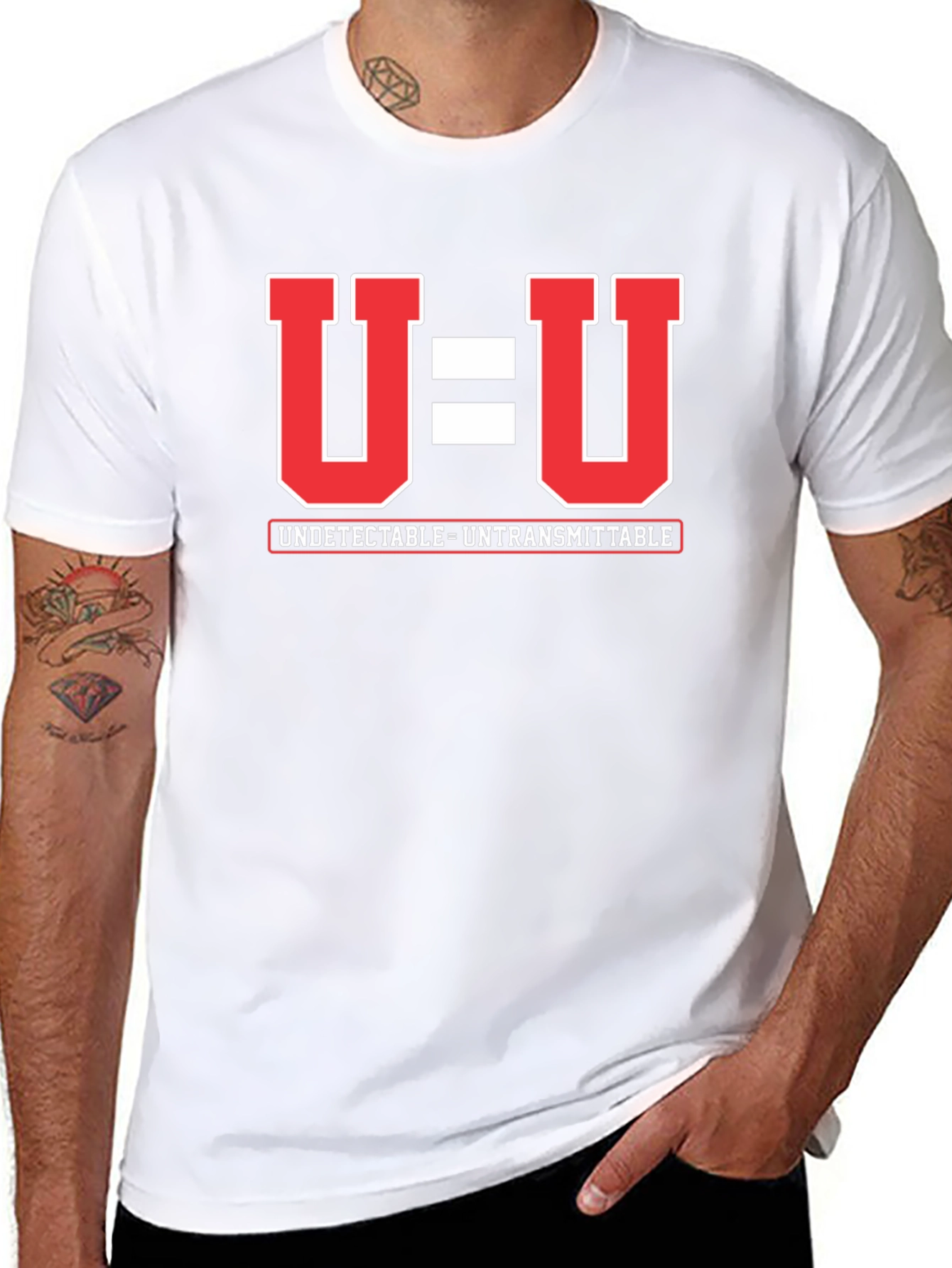 U=U Undetectable Untransmittable HIV Awareness T-Shirt