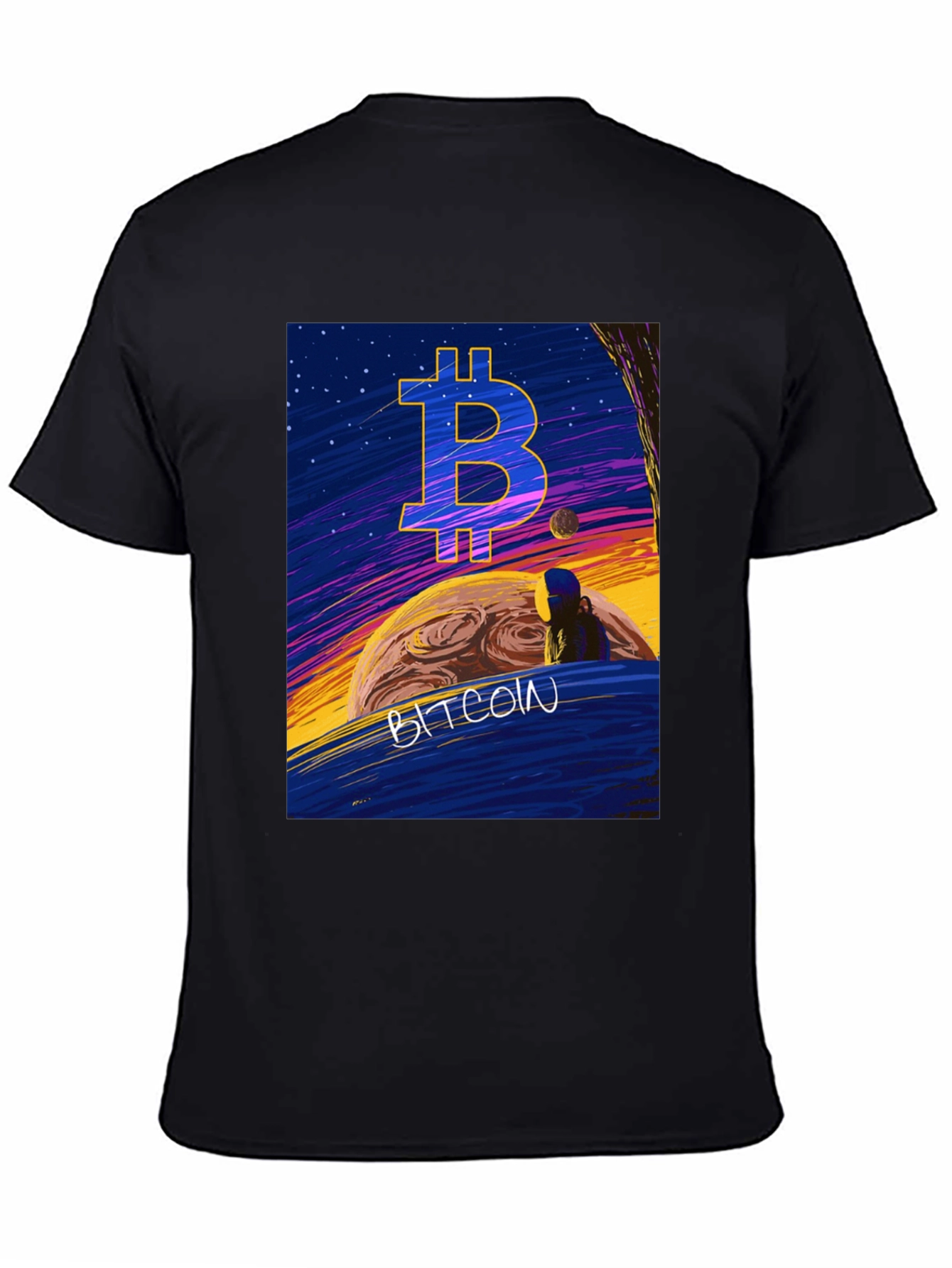 Bitcoin Planet Graphic T-Shirt - Crypto Currency Tee