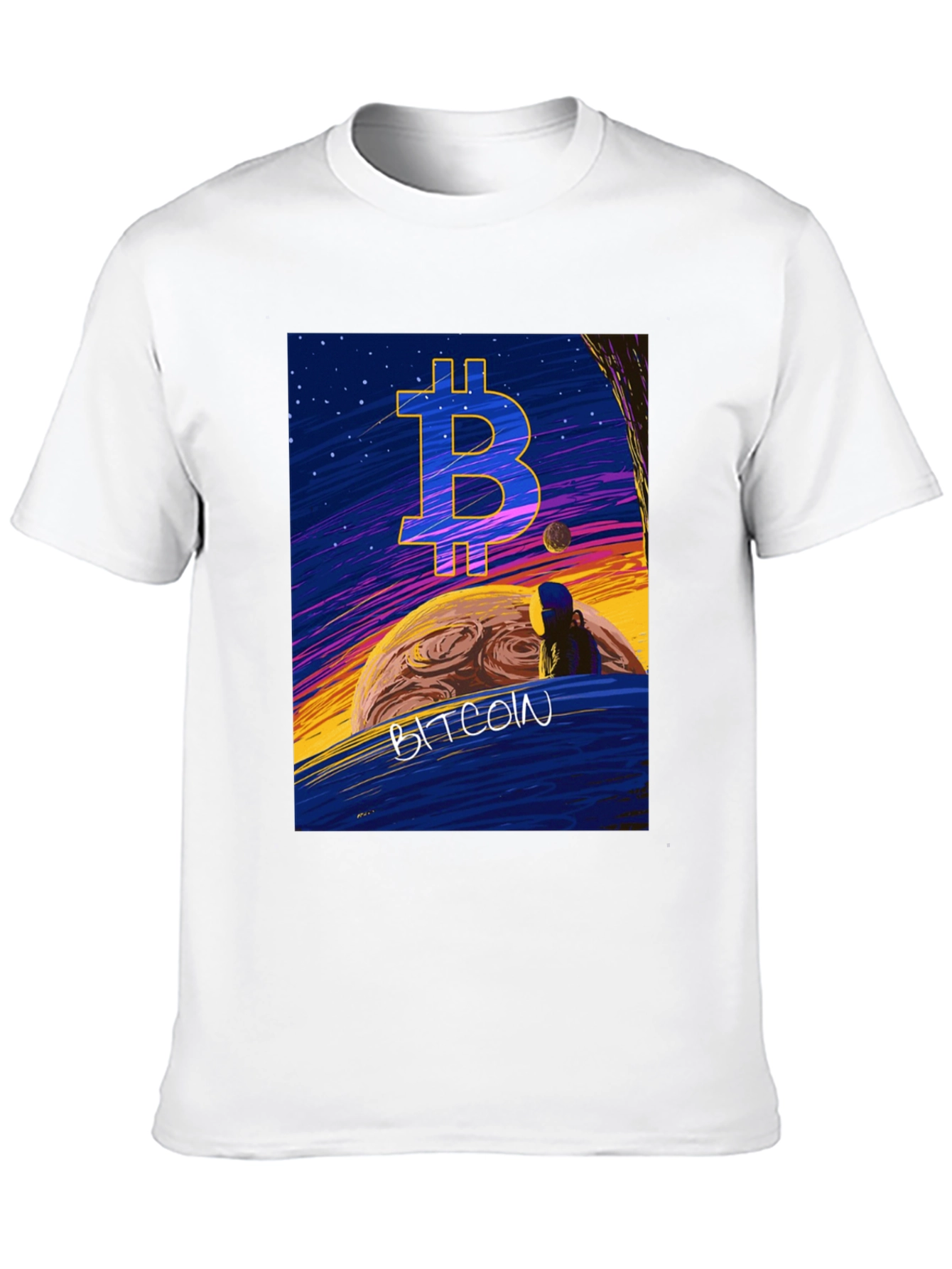 Bitcoin Planet Graphic T-Shirt - Crypto Currency Tee