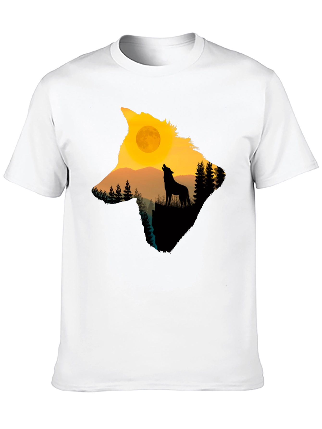 Wolf Silhouette Moon T-Shirt