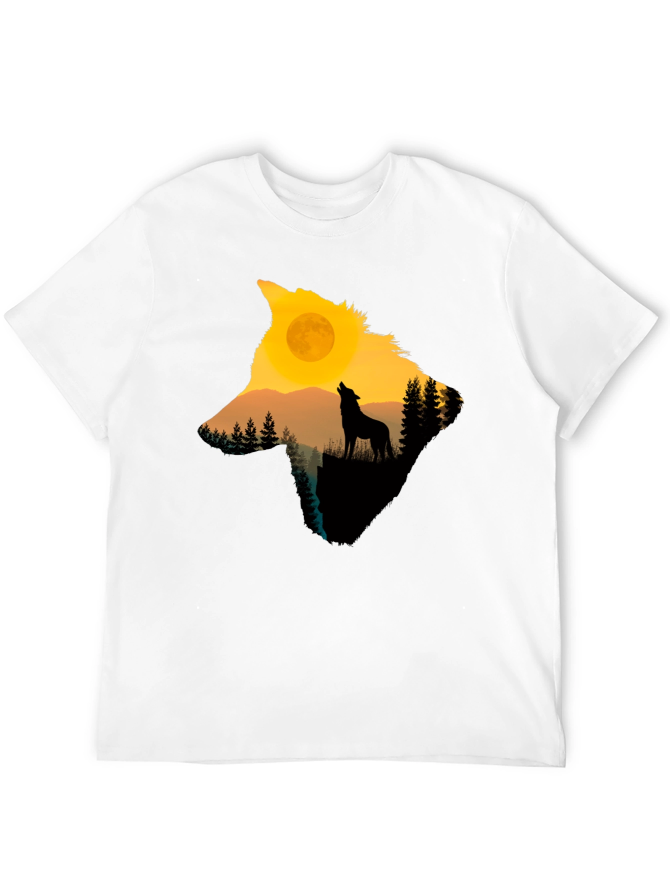 Wolf Silhouette Moon T-Shirt