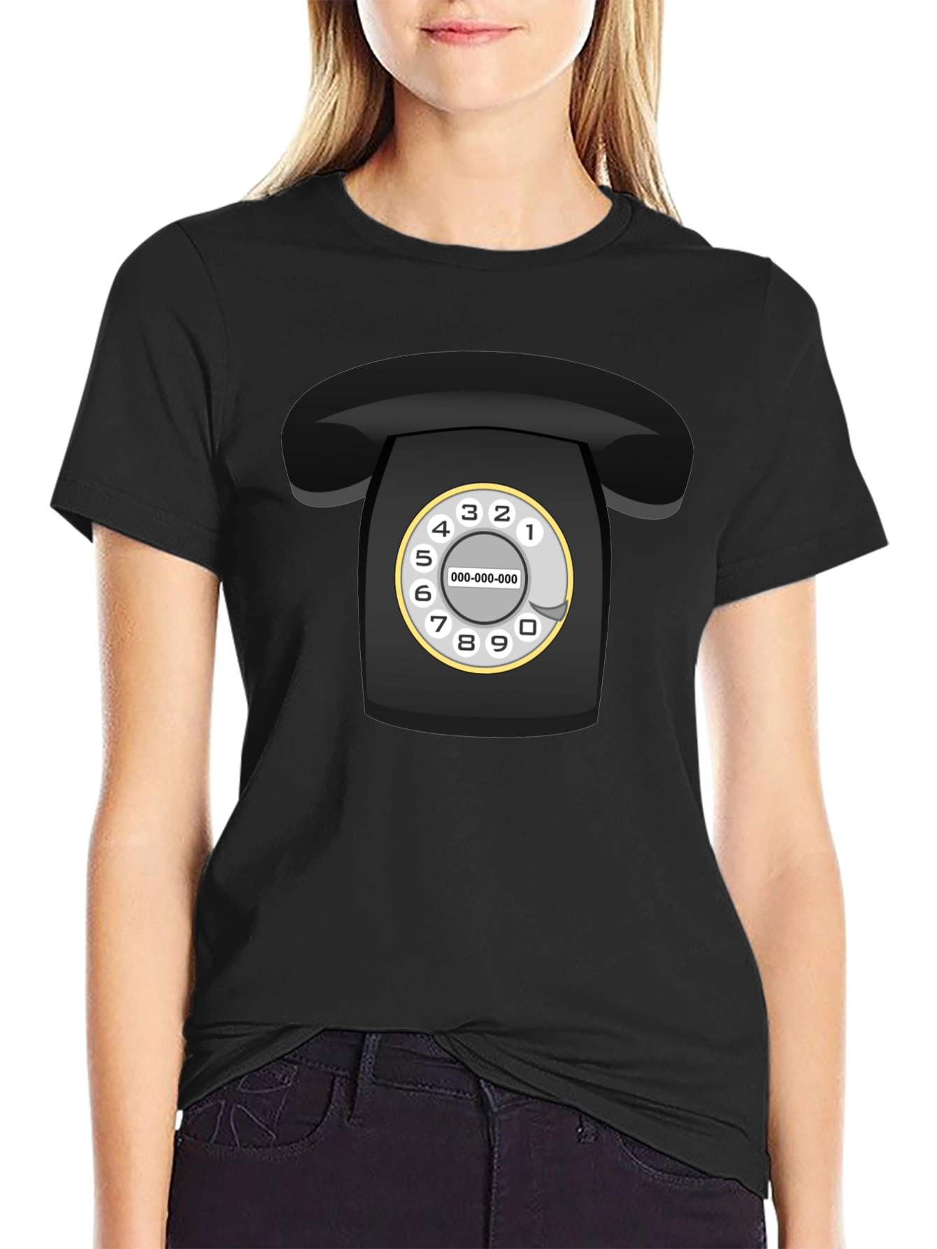 Retro Rotary Phone Graphic Tee - Classic Cool!