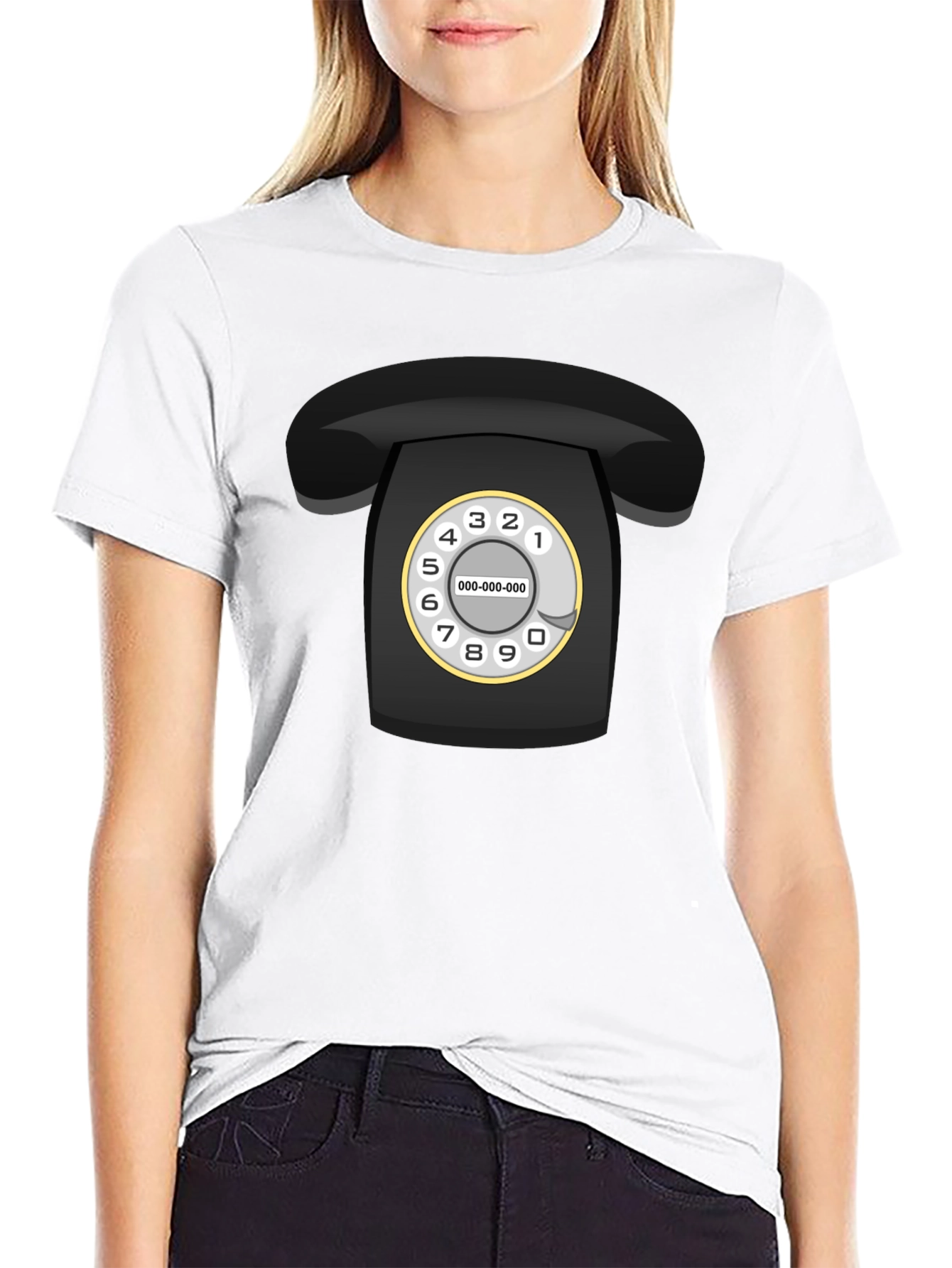 Retro Rotary Phone Graphic Tee - Classic Cool!