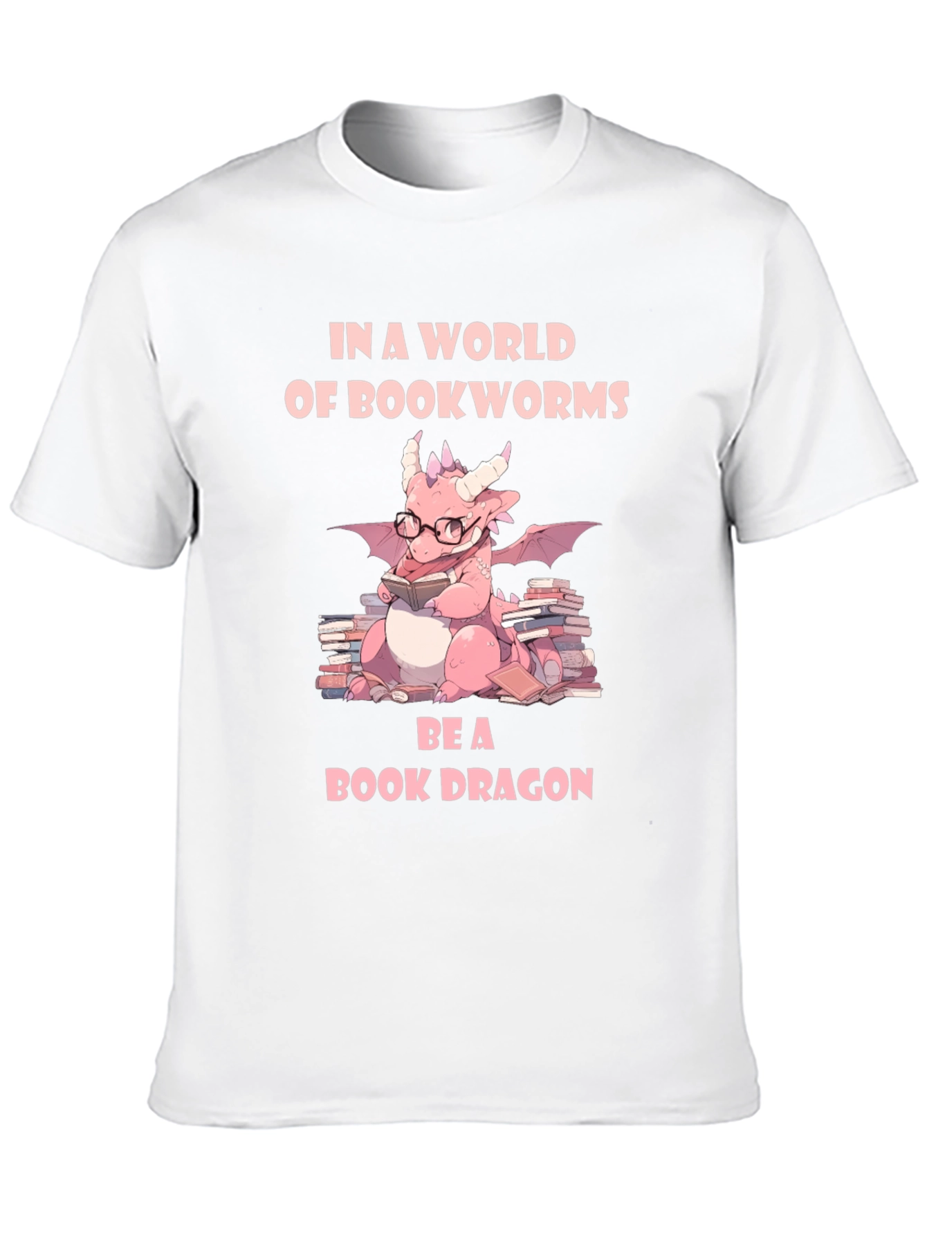 Book Dragon Graphic Tee - Bookworm Shirt
