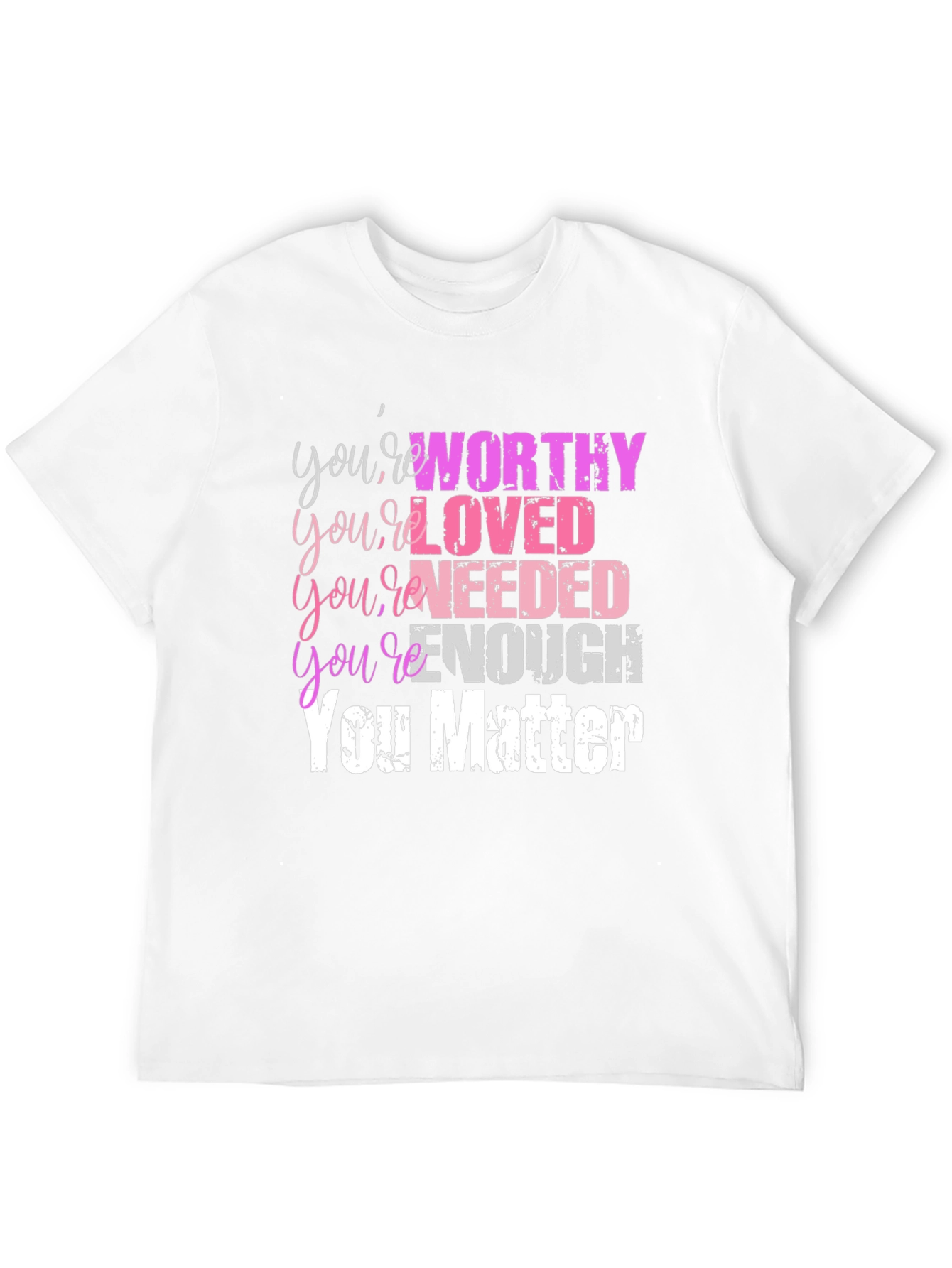 Inspirational You Matter Graphic Tee - Black