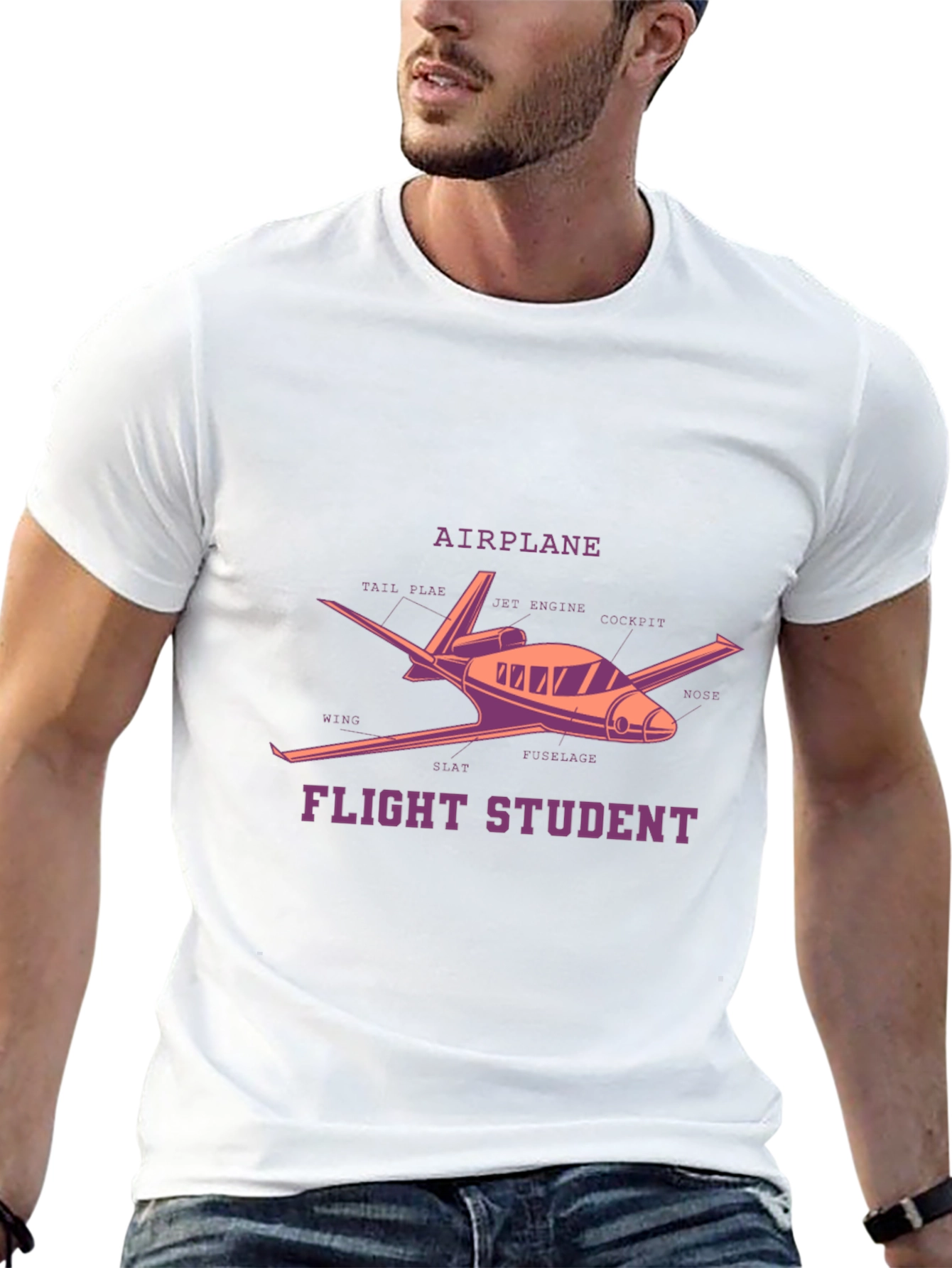 Flight Student Airplane Diagram T-Shirt