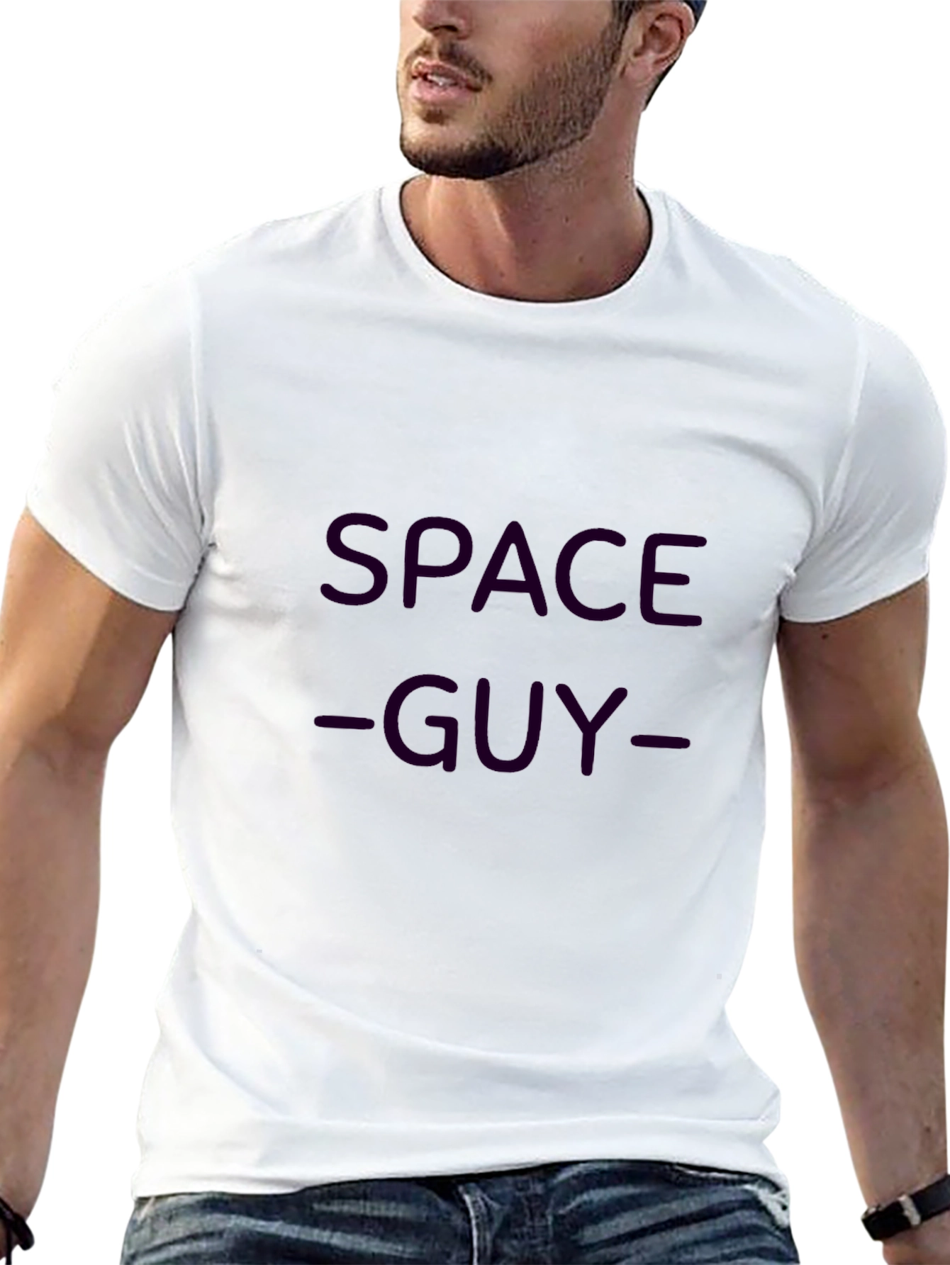 Space Guy Black Graphic Tee Shirt