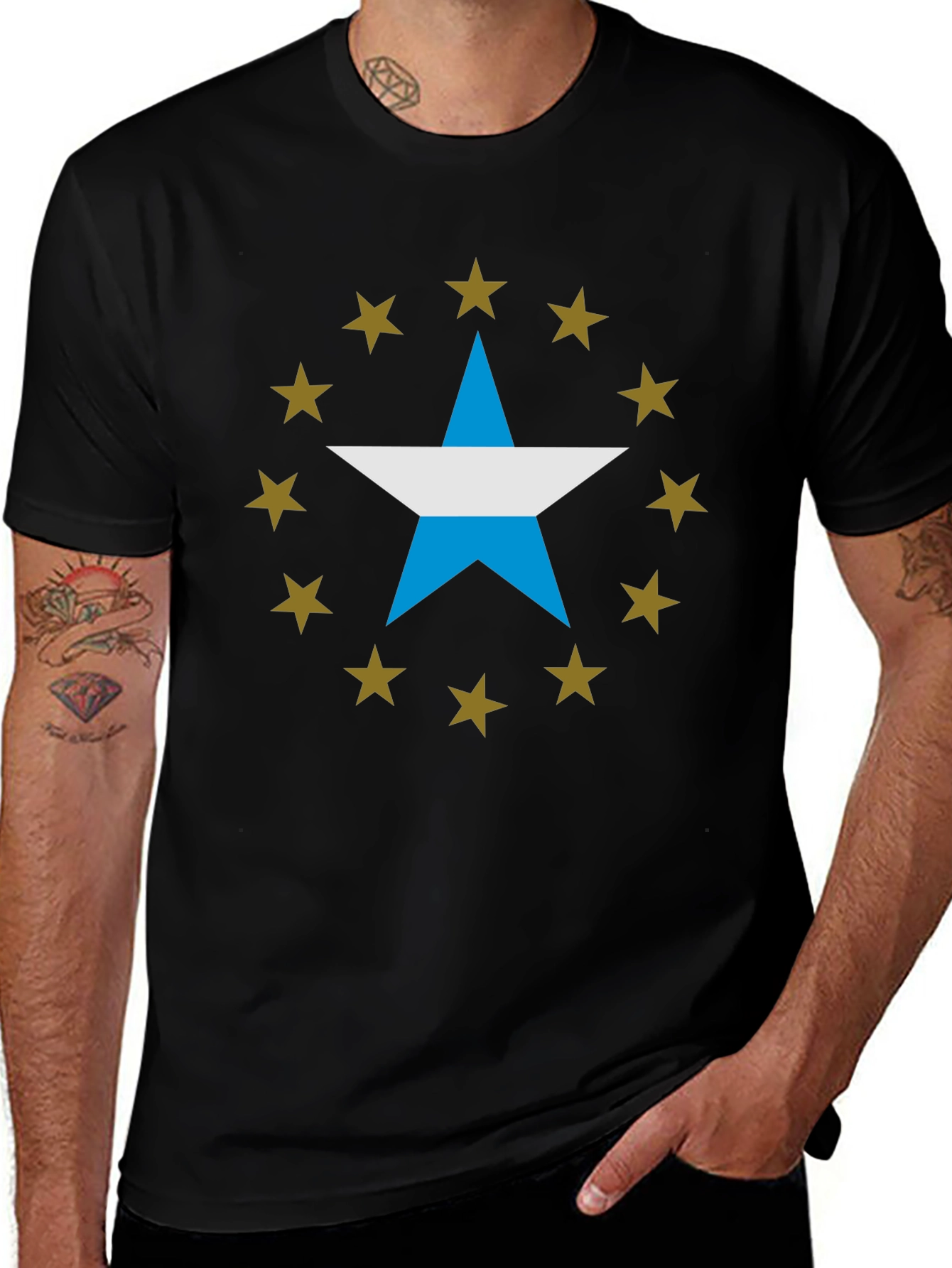 Star Circle T-Shirt - Casual Cotton Tee
