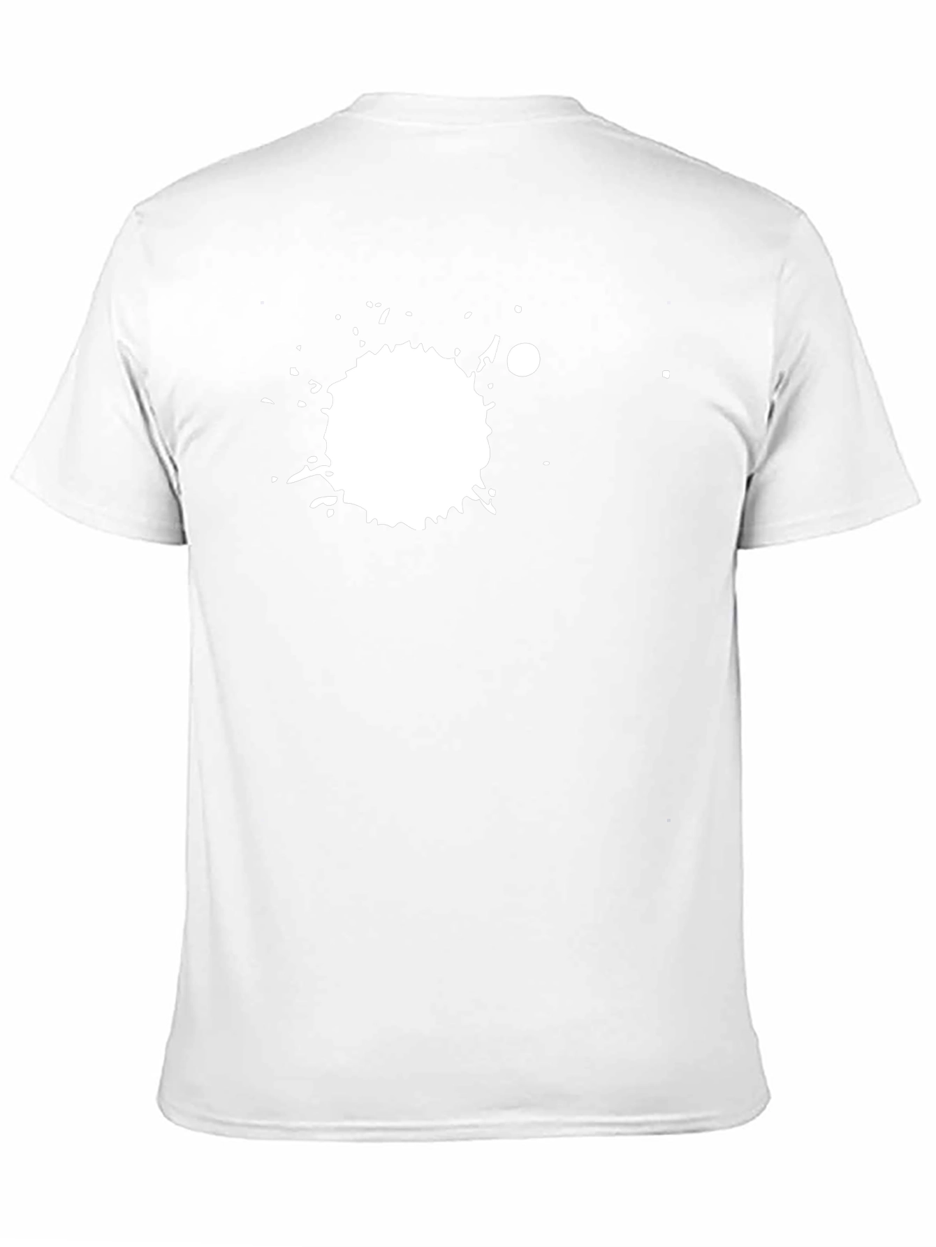 Black Tee with White Splatter Graphic Print