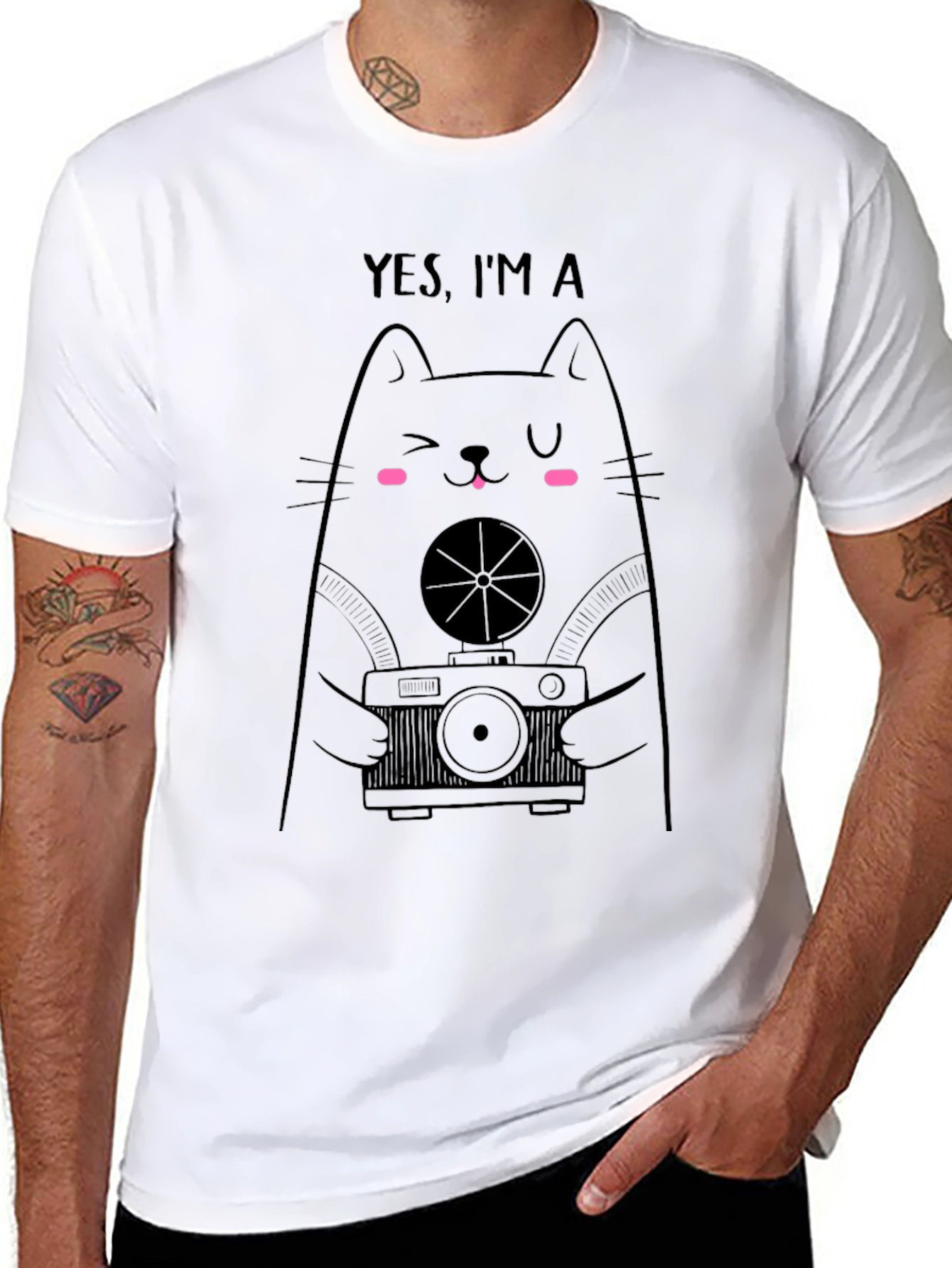 Cat Photographer Graphic T-Shirt - Funny Tee